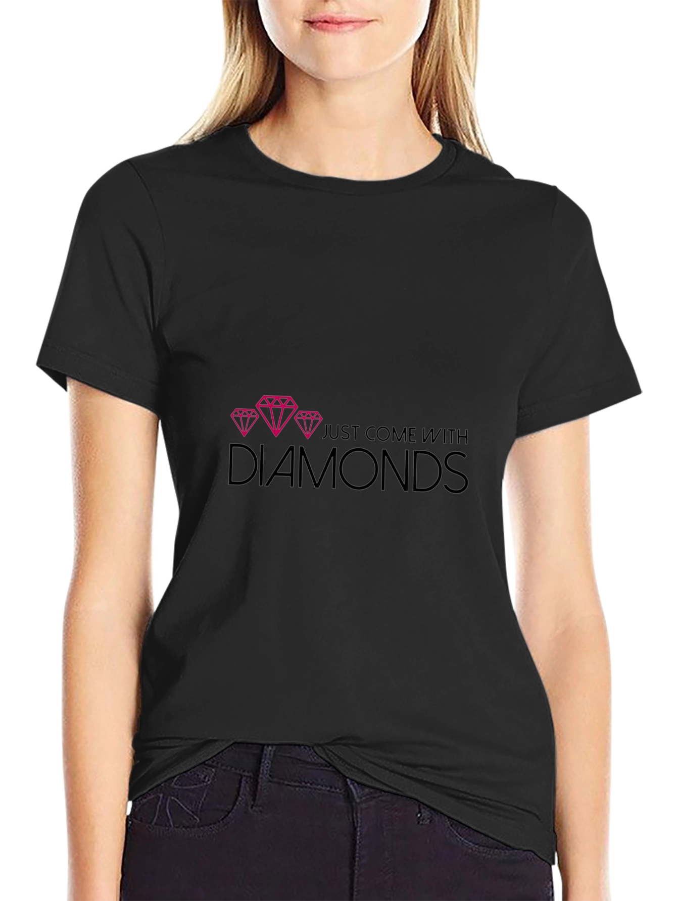 Diamonds Graphic T-Shirt - Just Come With Diamonds