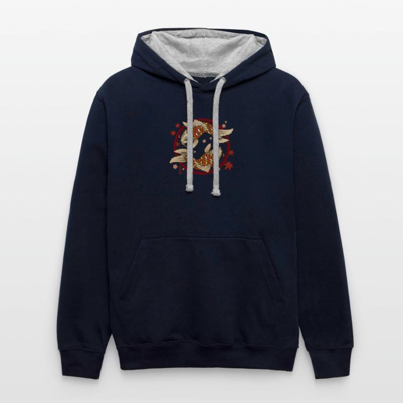 koi Carp Fish in Japanese traditional art style