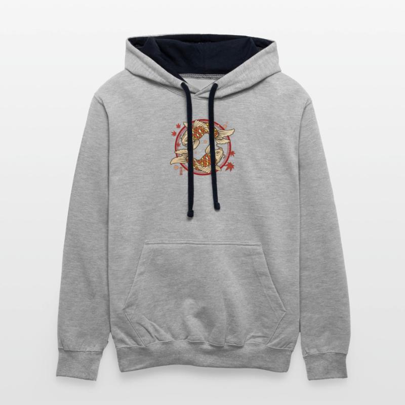 koi Carp Fish in Japanese traditional art style