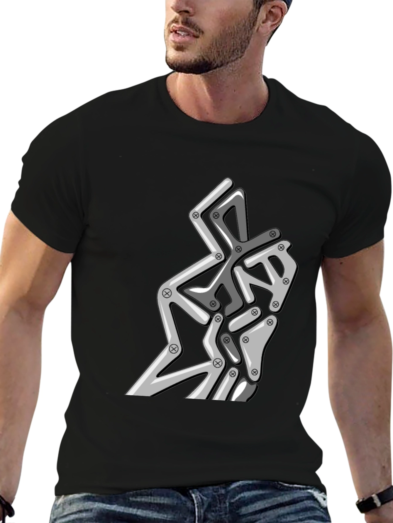 Abstract Robotic Graphic Tee - Modern Streetwear