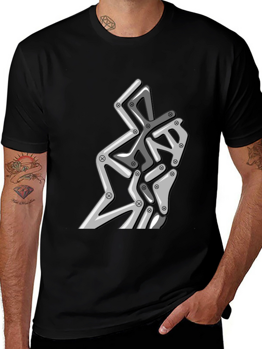 Abstract Robotic Graphic Tee - Modern Streetwear