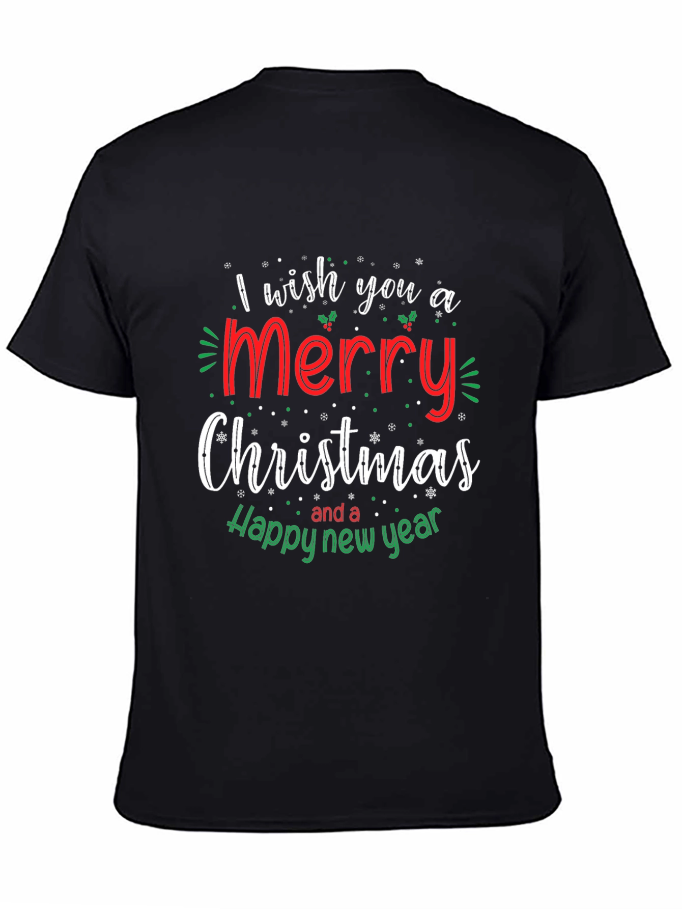 Merry Christmas & Happy New Year Black T-Shirt