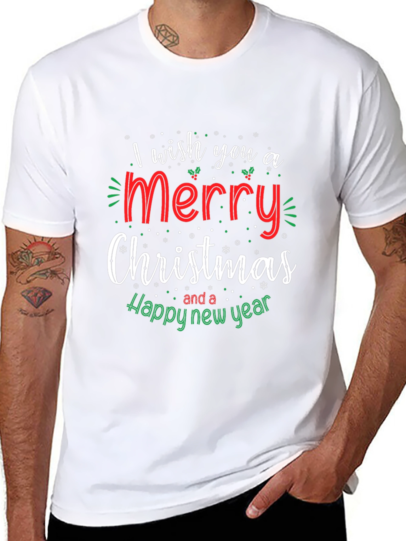 Merry Christmas & Happy New Year Black T-Shirt