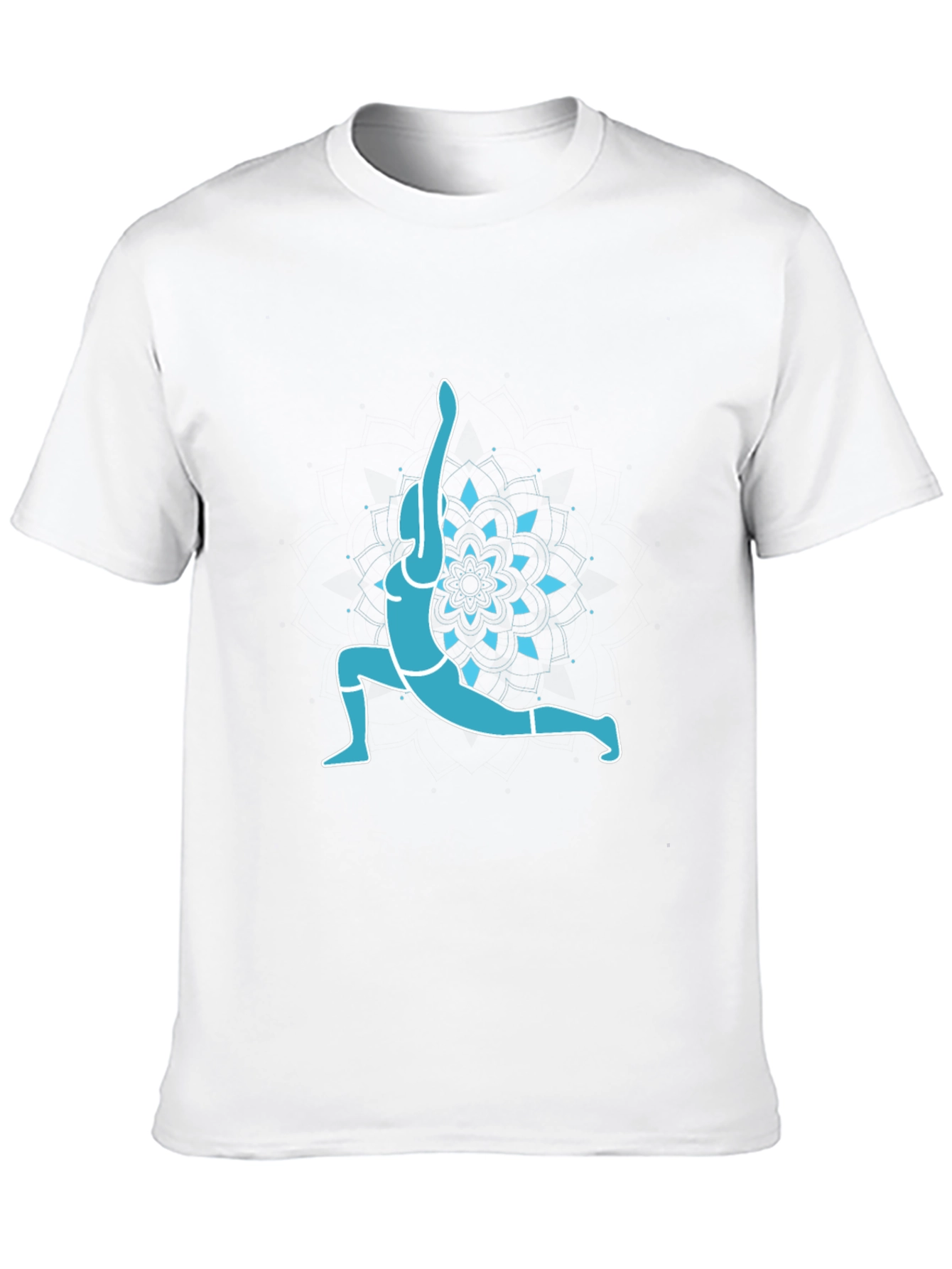 Yoga Pose Graphic Tee - Black Cotton Blend