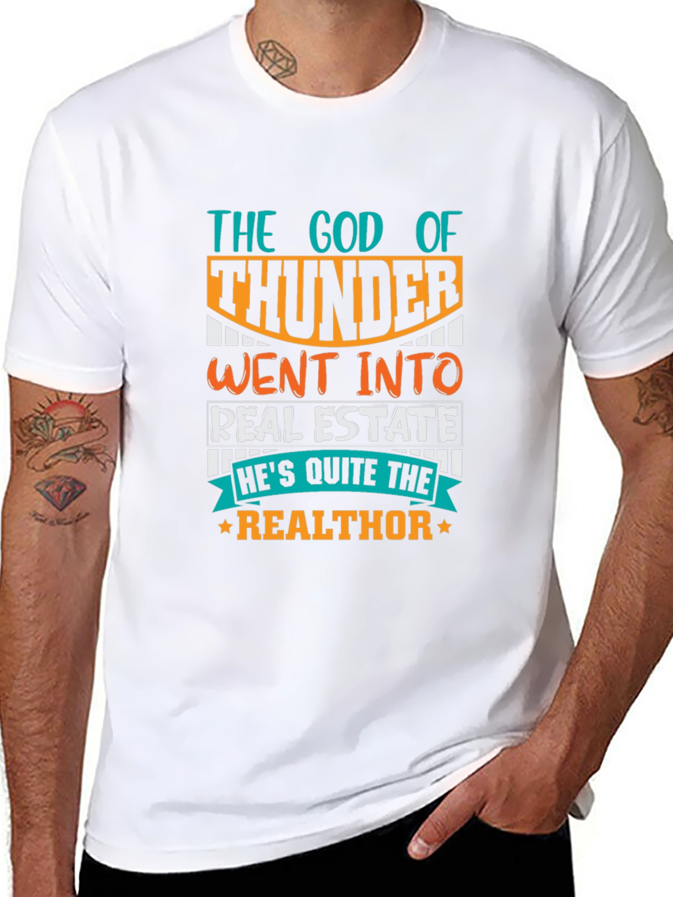 The God of Thunder Realtor Novelty T-Shirt