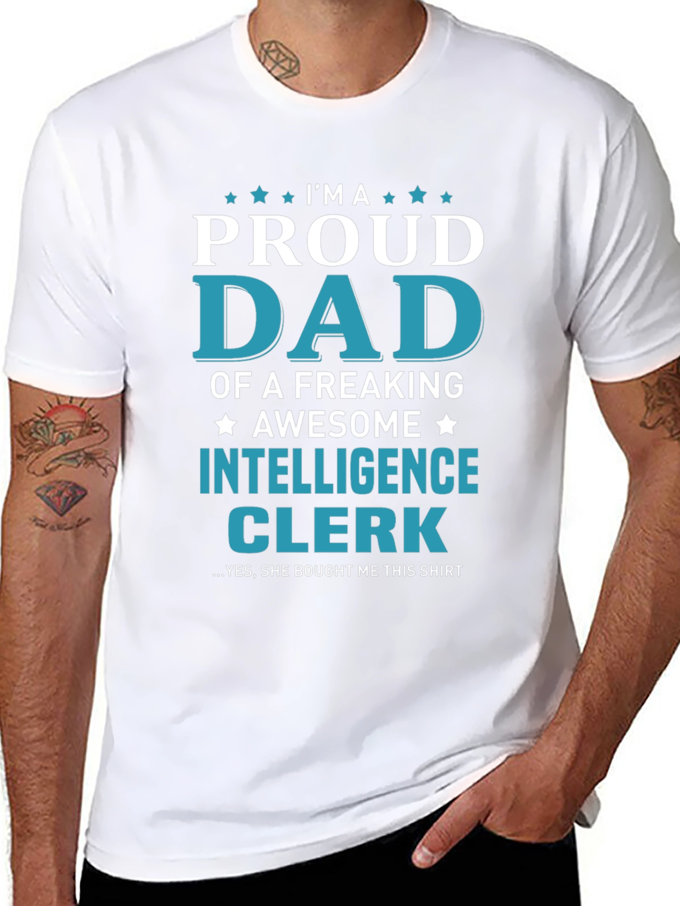 Proud Dad of an Intelligence Clerk T-Shirt