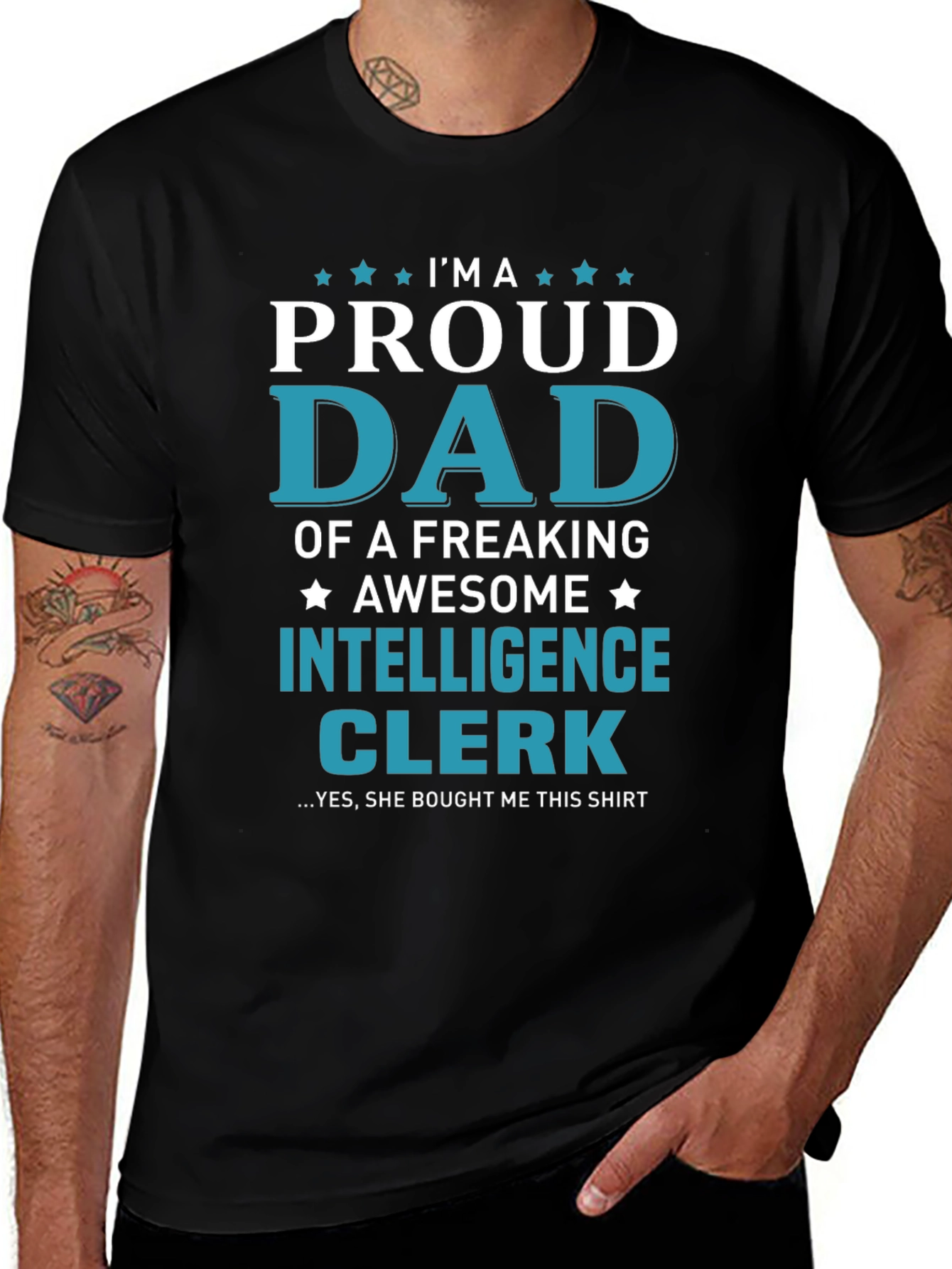 Proud Dad of an Intelligence Clerk T-Shirt
