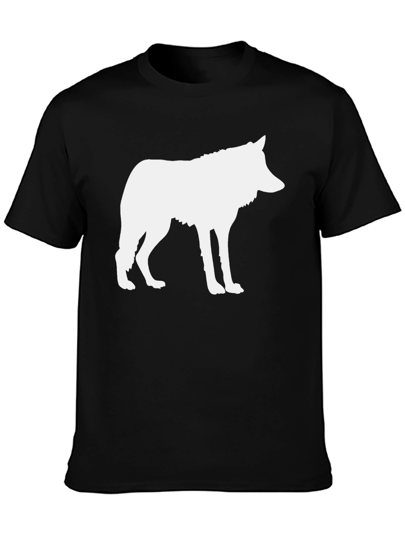 Black Wolf Silhouette Graphic T-Shirt