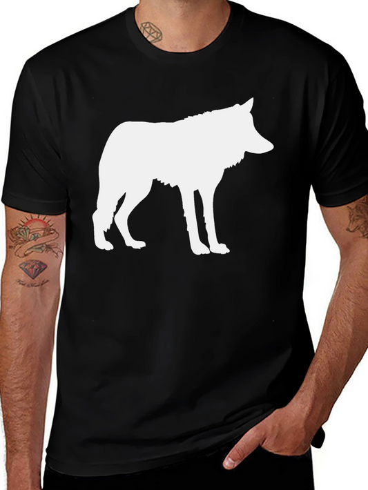 Black Wolf Silhouette Graphic T-Shirt