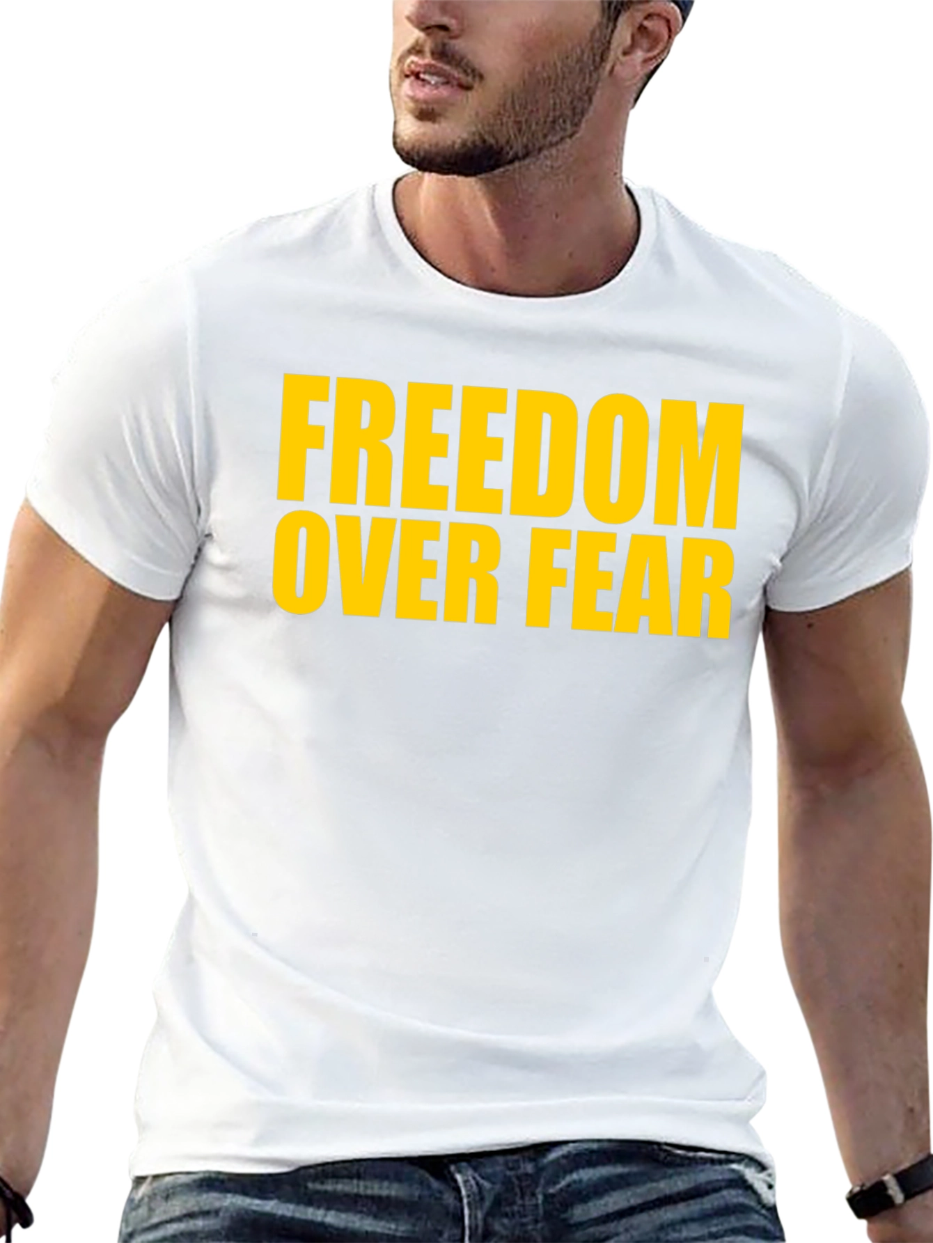 Freedom Over Fear T-Shirt - Bold Graphic Tee