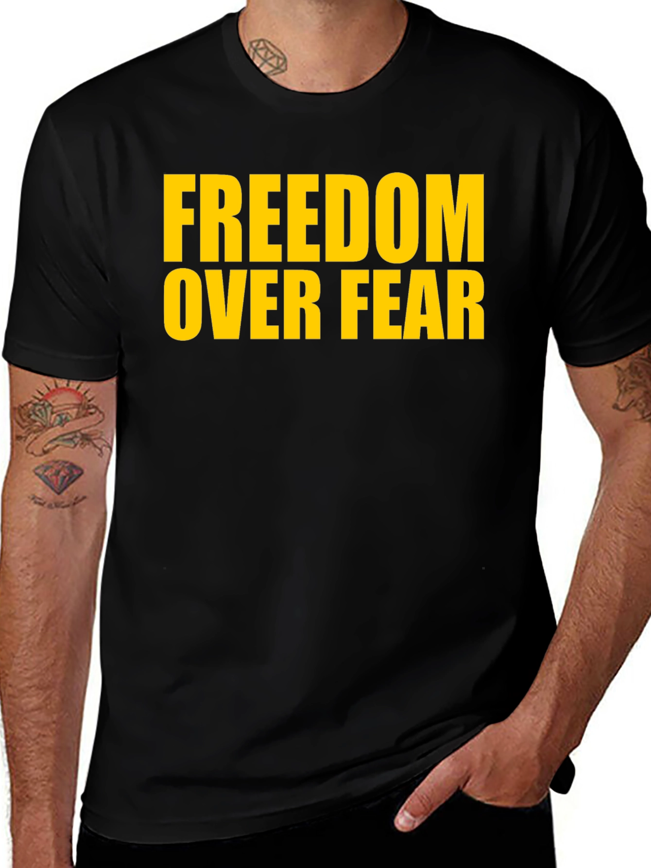 Freedom Over Fear T-Shirt - Bold Graphic Tee