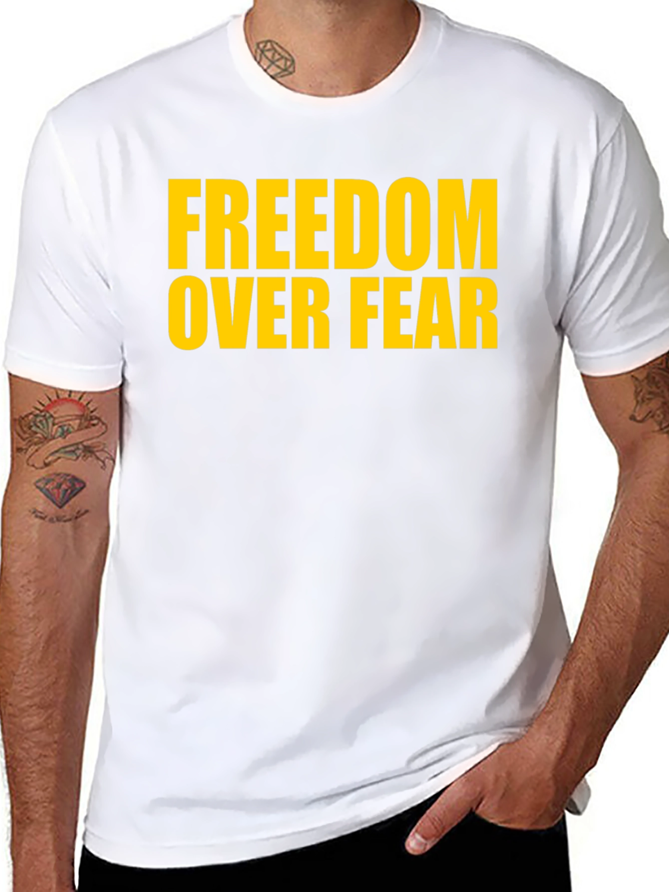 Freedom Over Fear T-Shirt - Bold Graphic Tee