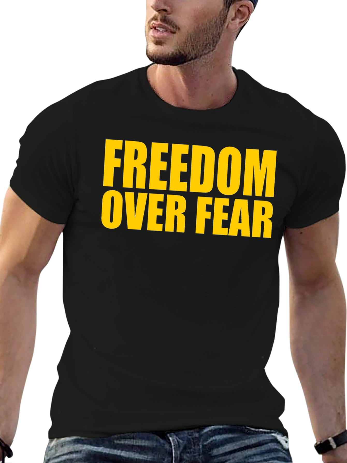 Freedom Over Fear T-Shirt - Bold Graphic Tee