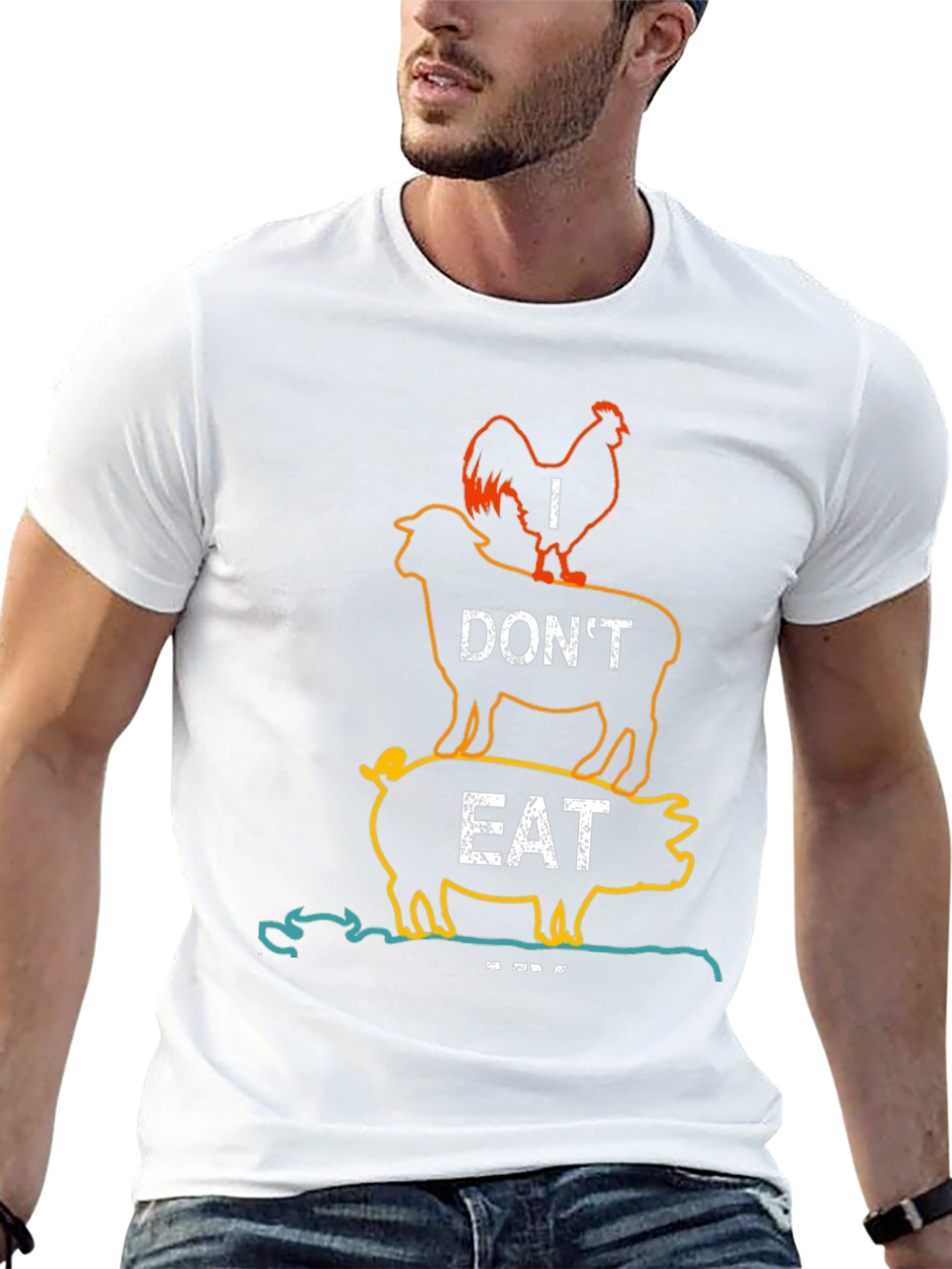 Vegan Statement T-Shirt - I Dont Eat Animal Tower
