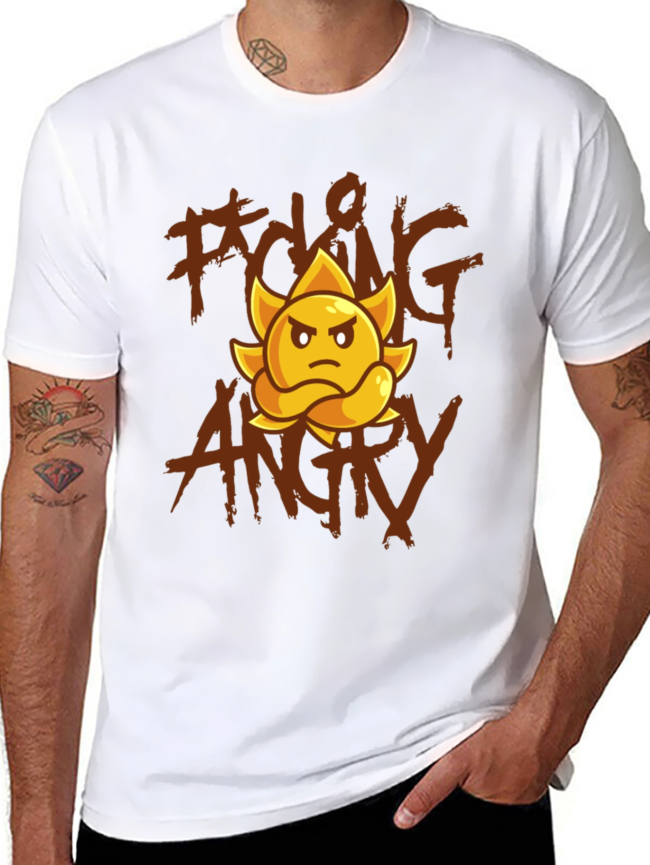 F*cking Angry Sun Black T-Shirt