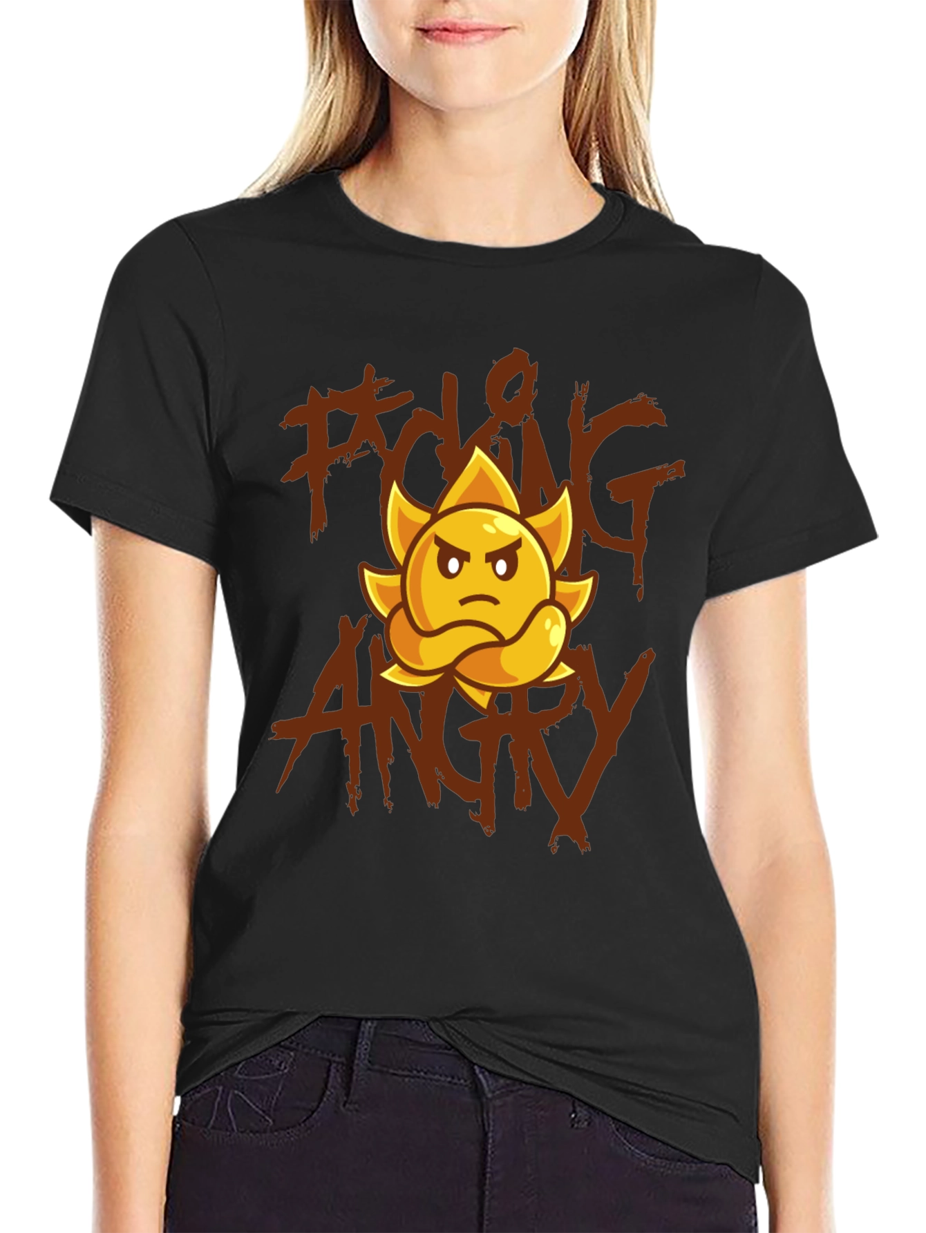 F*cking Angry Sun Black T-Shirt