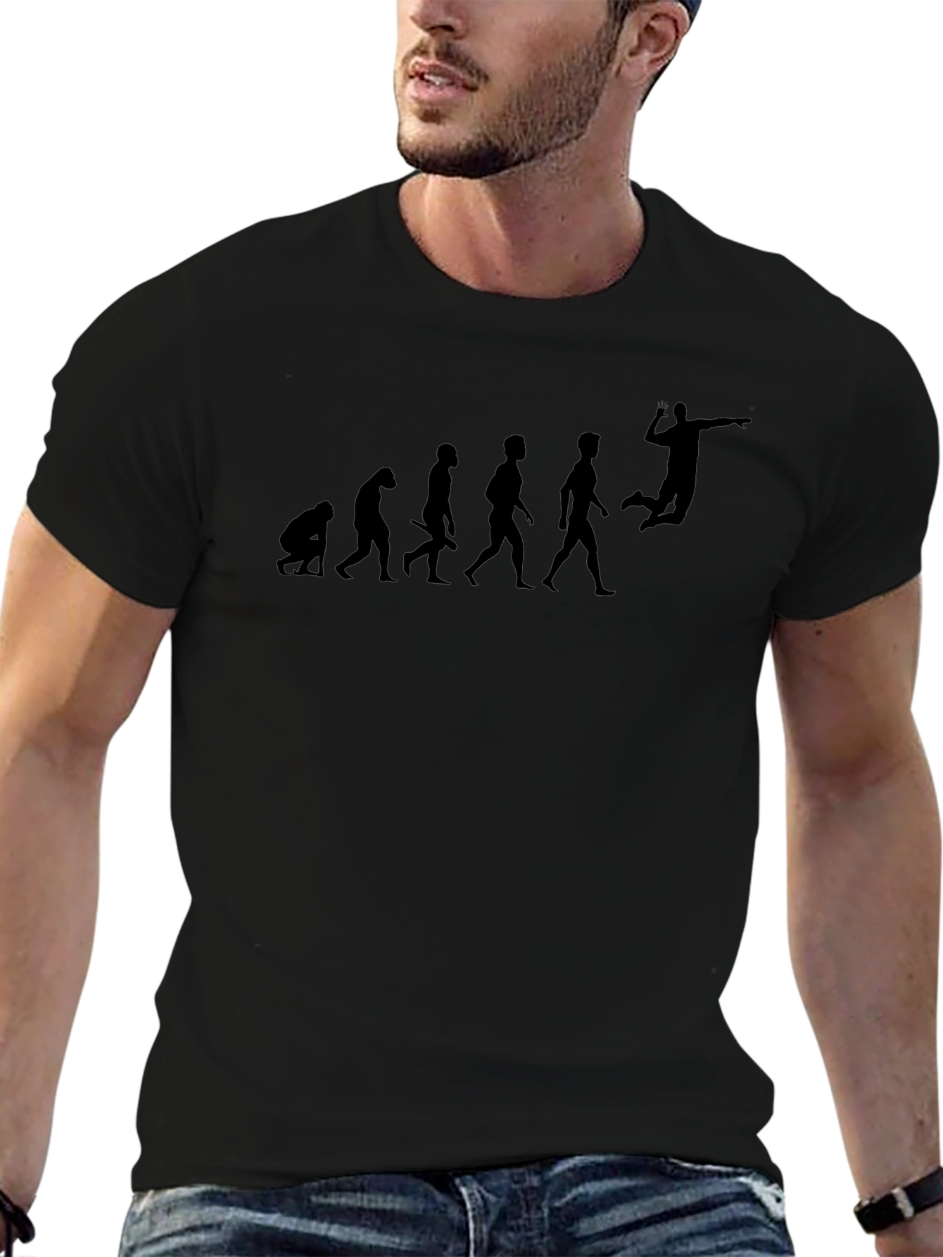 Evolution of Man Volleyball T-Shirt
