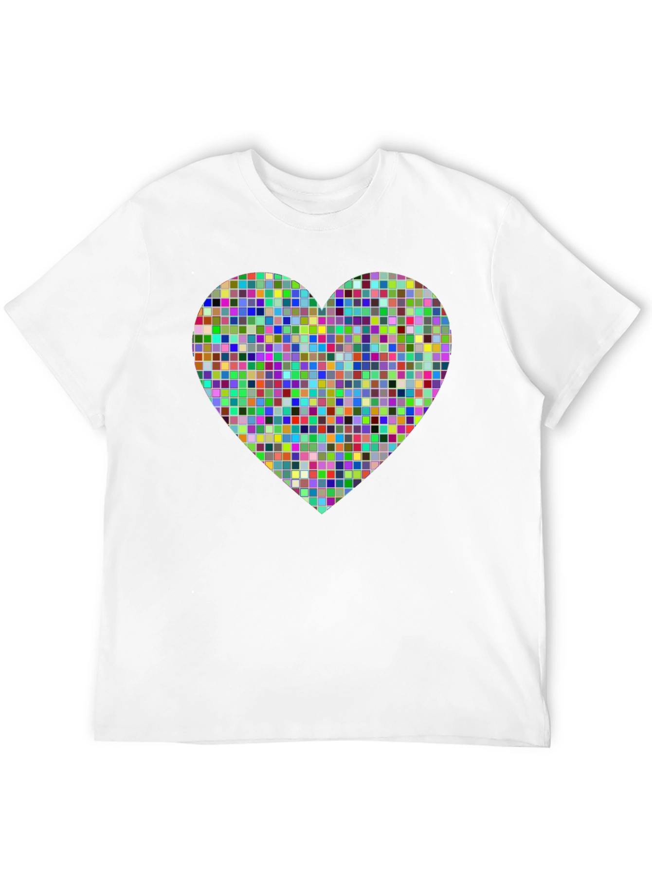Pixel Heart Black Tee - Stylish Casual Comfort