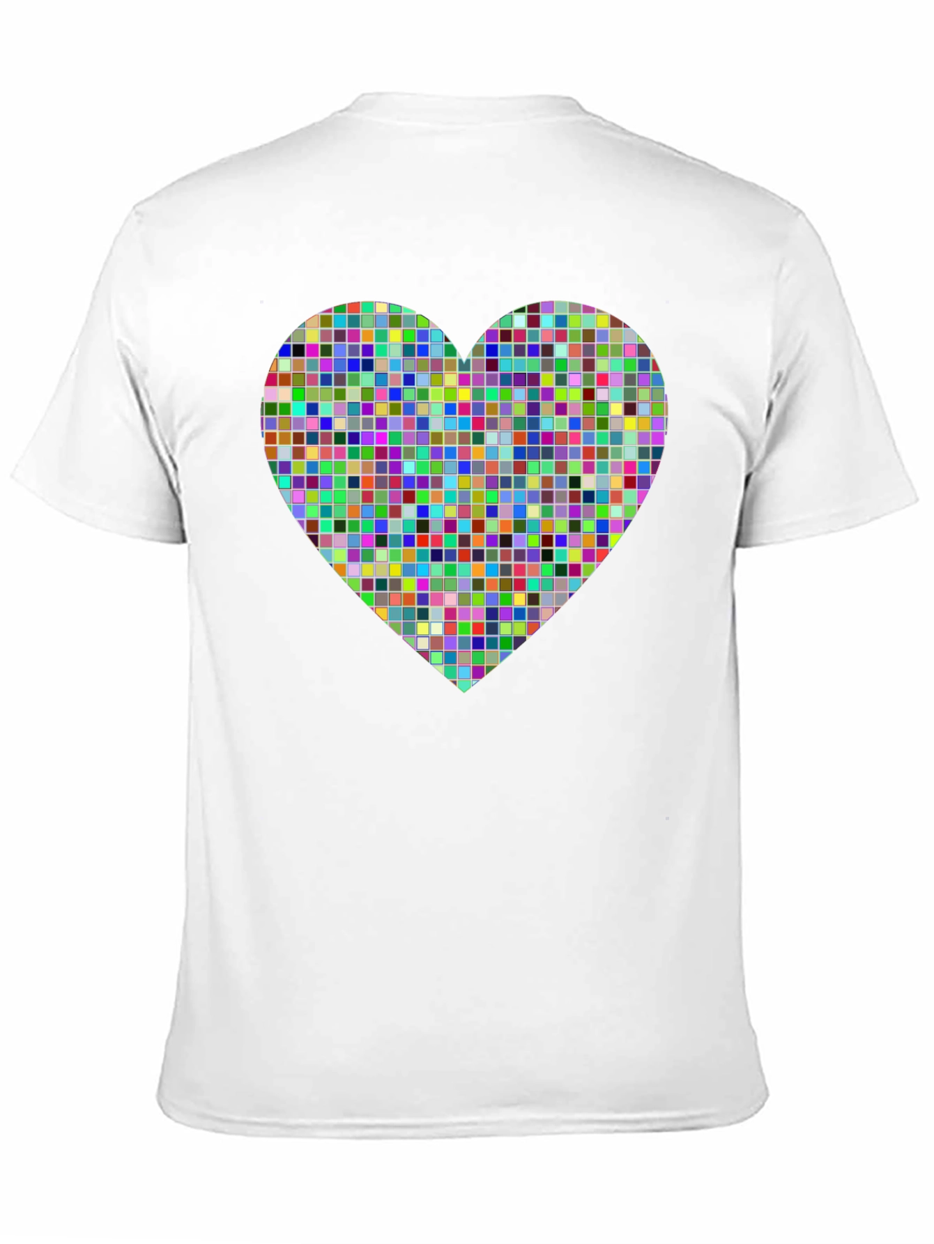 Pixel Heart Black Tee - Stylish Casual Comfort