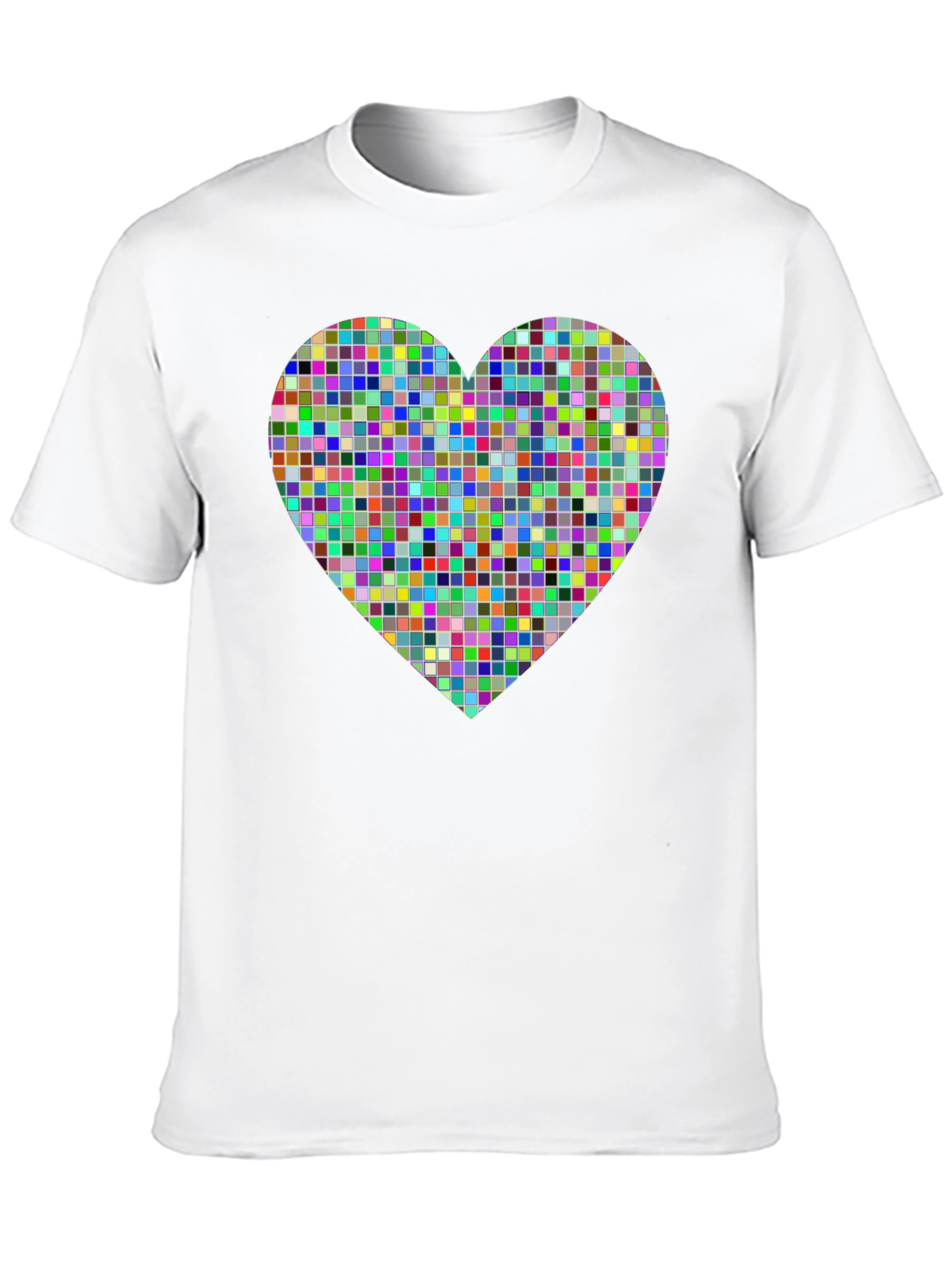 Pixel Heart Black Tee - Stylish Casual Comfort
