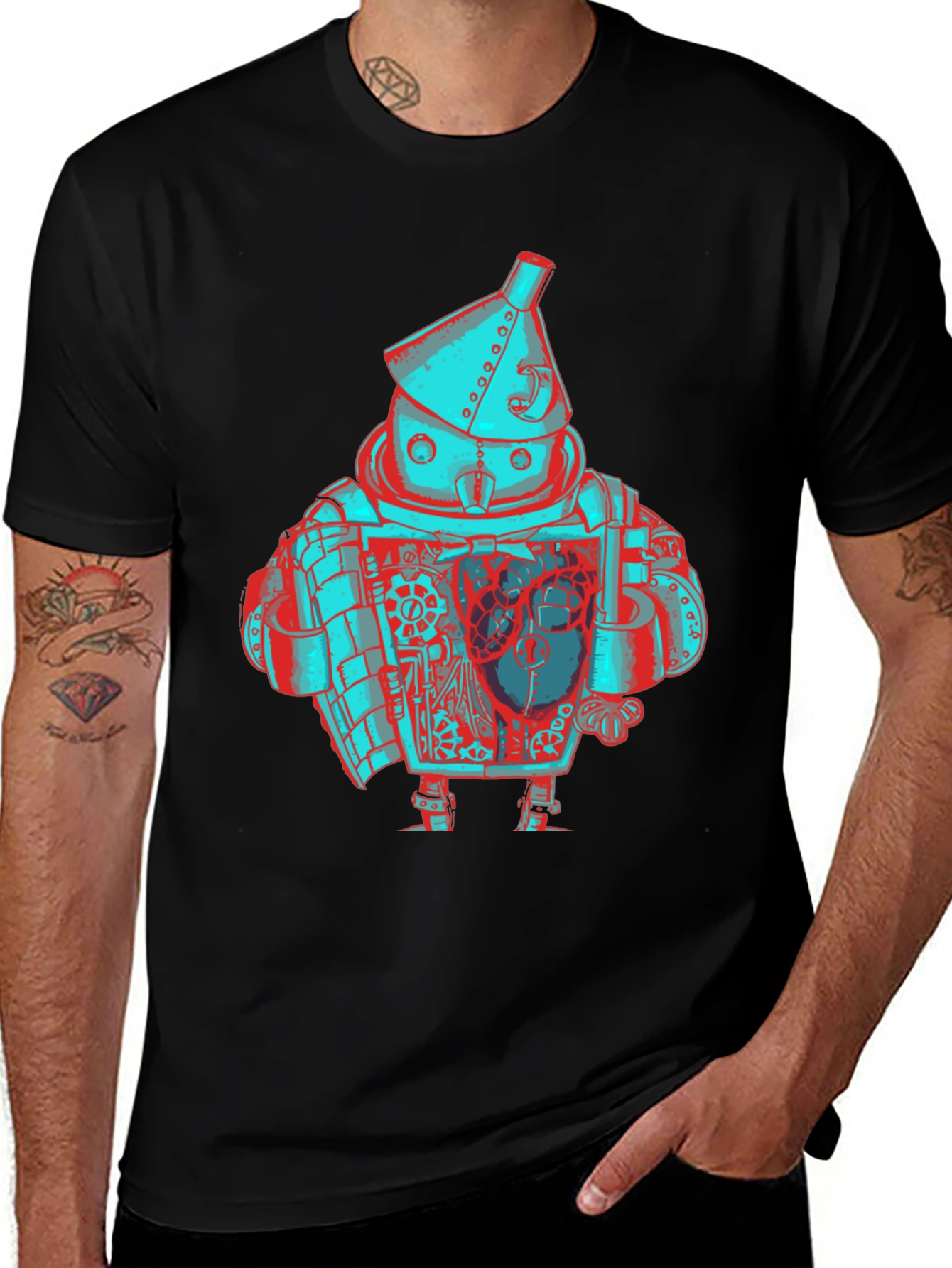 Heart Robot Graphic T-Shirt