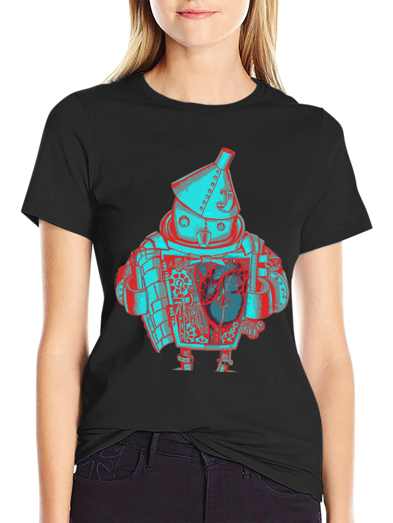 Heart Robot Graphic T-Shirt