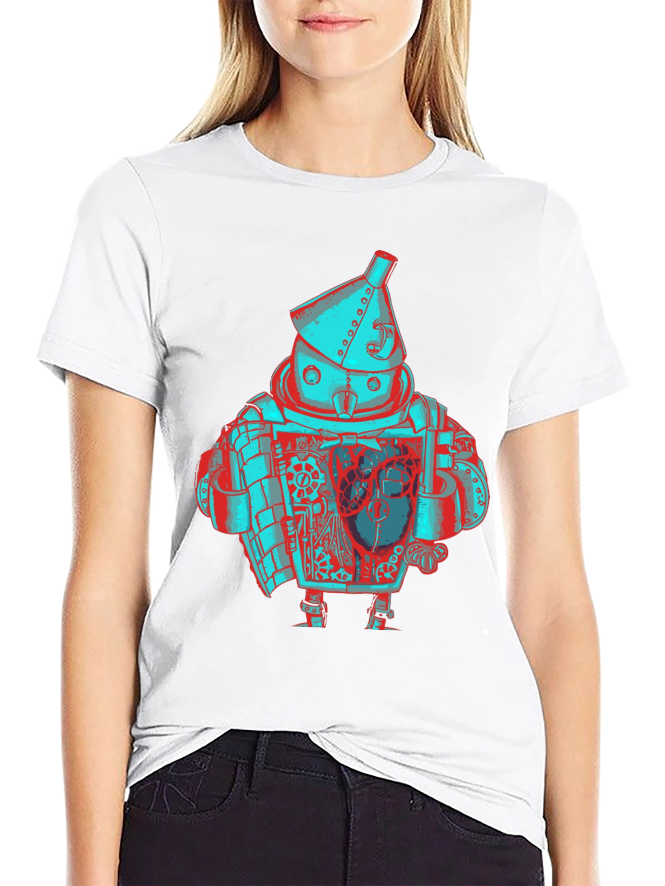 Heart Robot Graphic T-Shirt