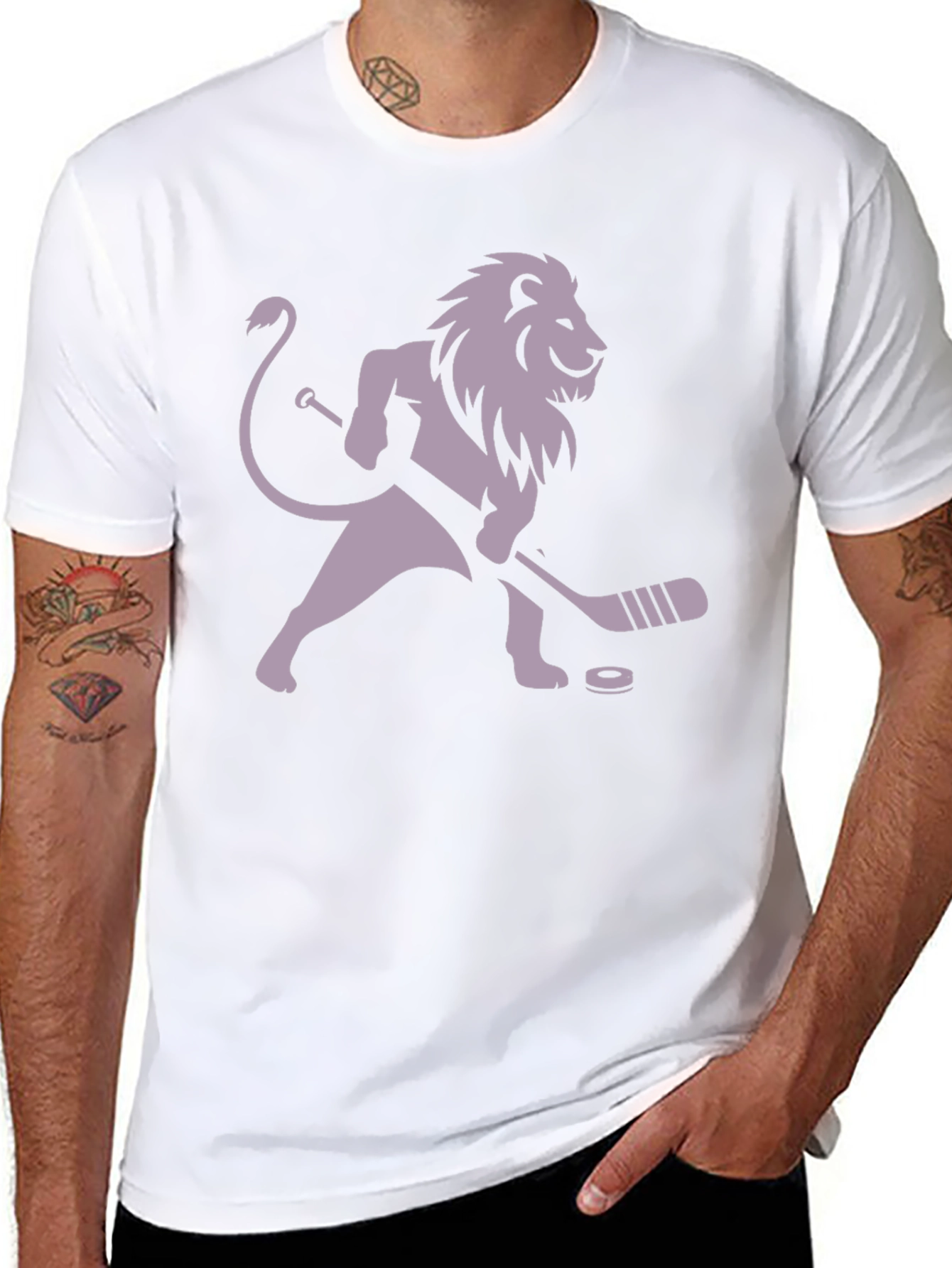 Lion Hockey Player T-Shirt
