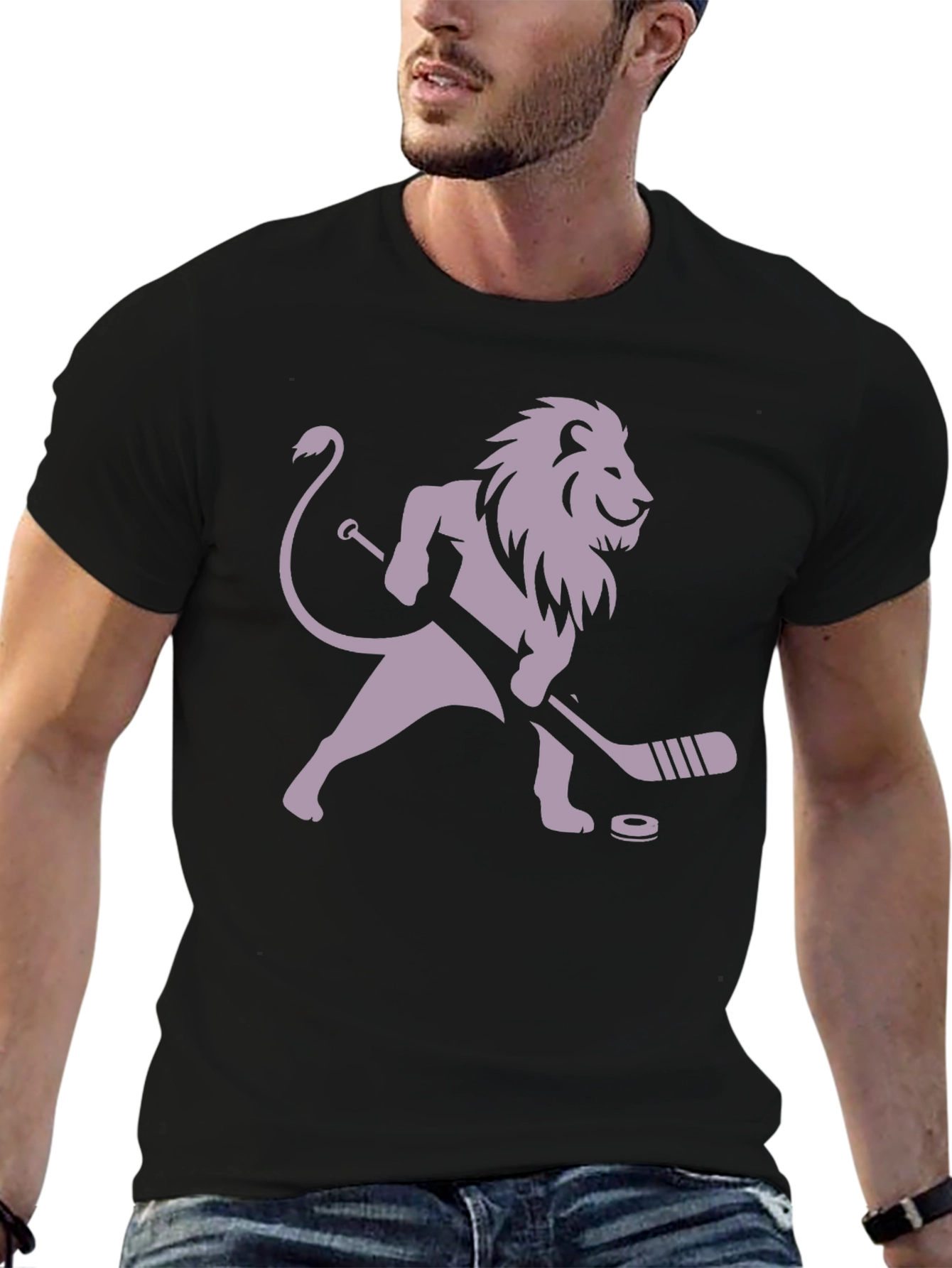 Lion Hockey Player T-Shirt