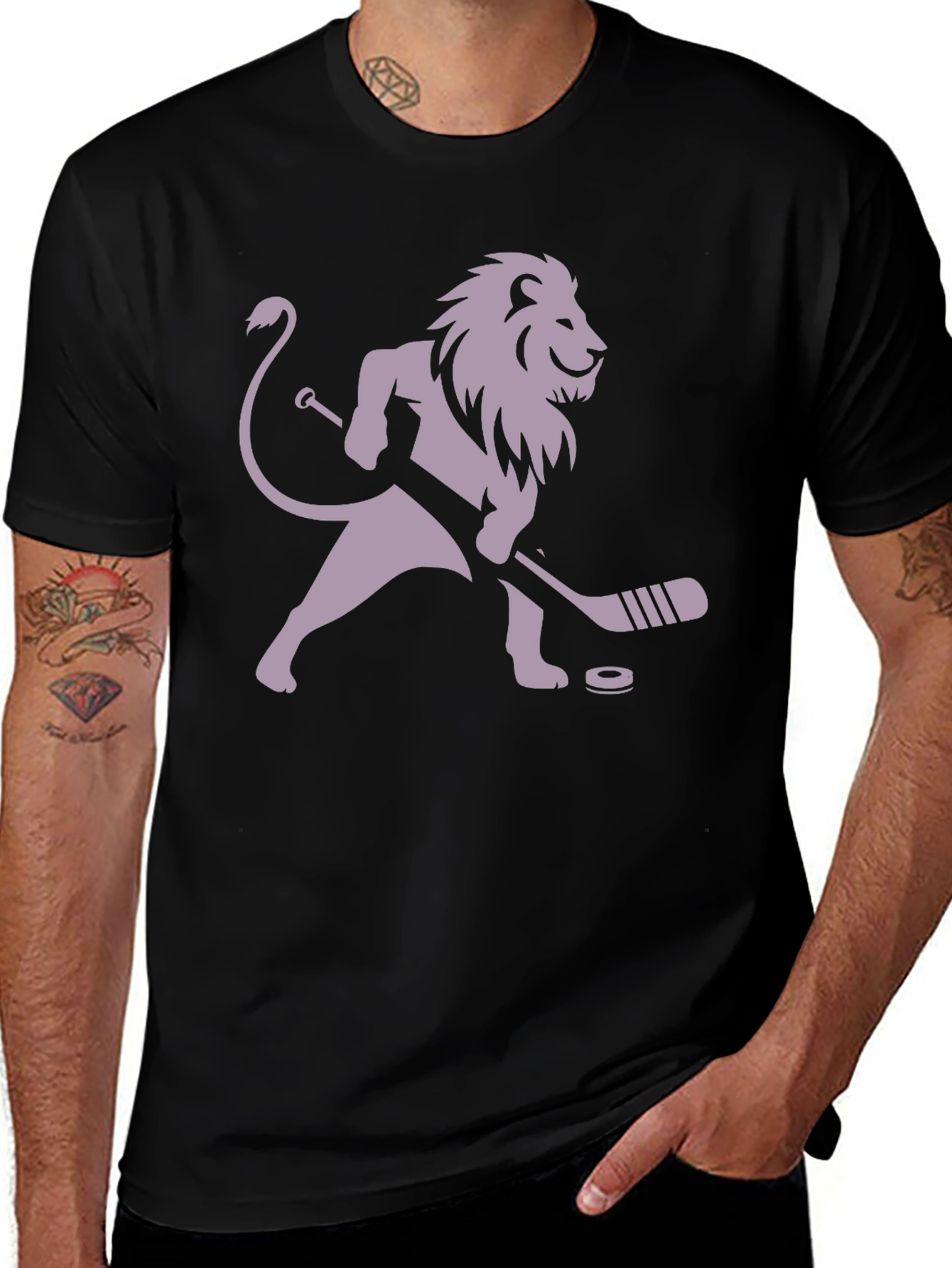 Lion Hockey Player T-Shirt