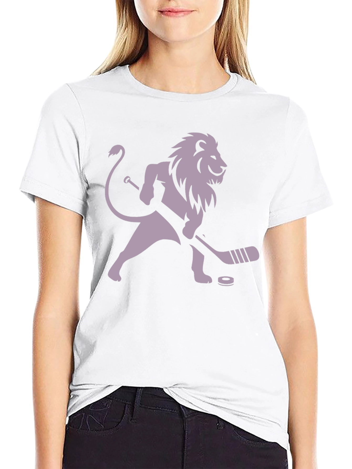 Lion Hockey Player T-Shirt