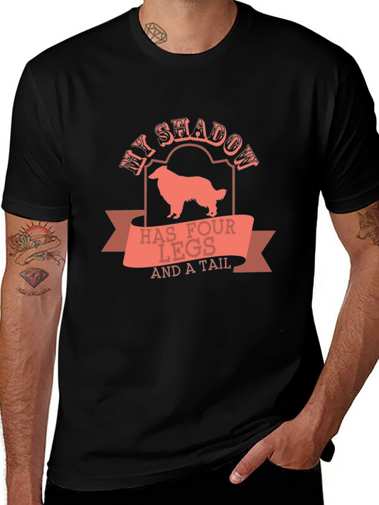 My Shadow Has Four Legs T-Shirt – Collie Dog Lover Tee