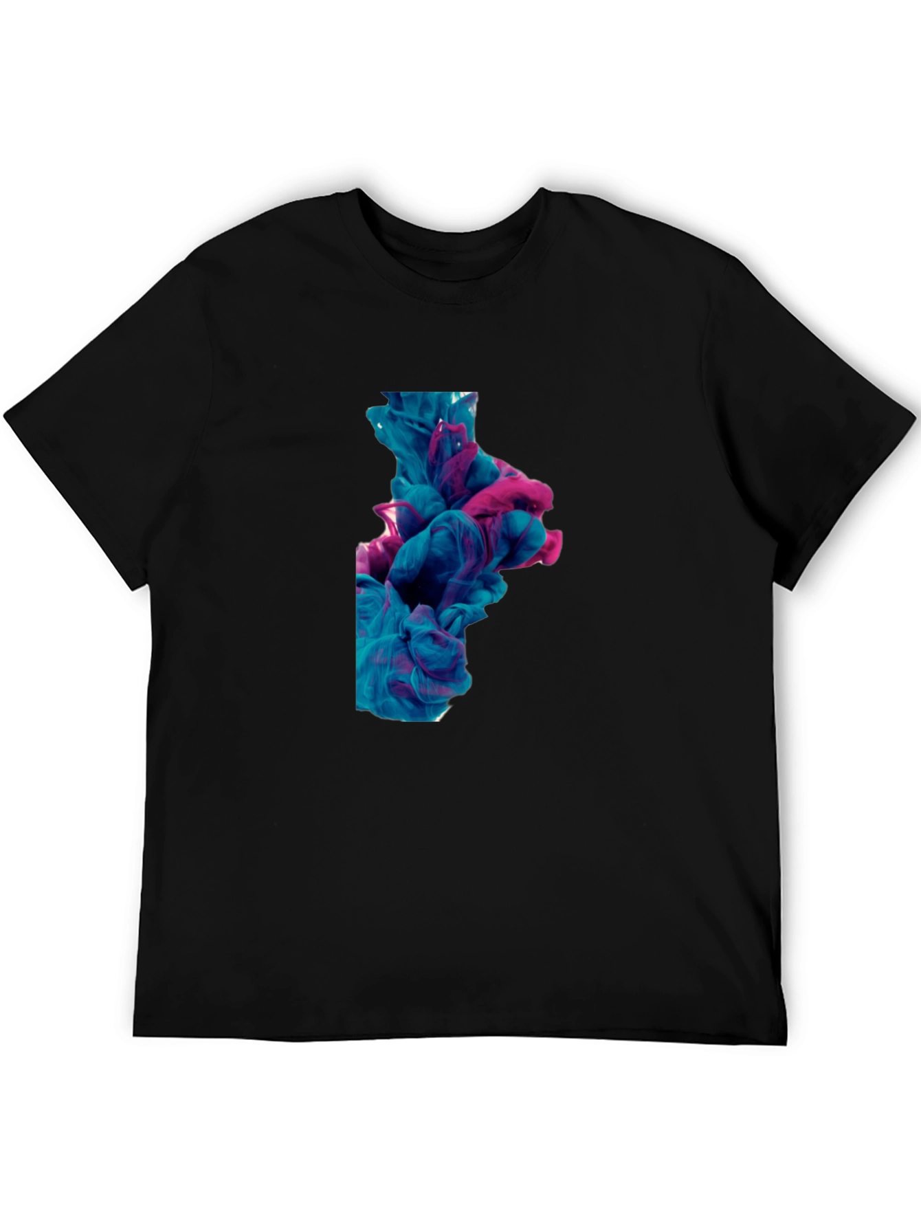 Abstract Ink Swirl Tee - Black Graphic T-Shirt