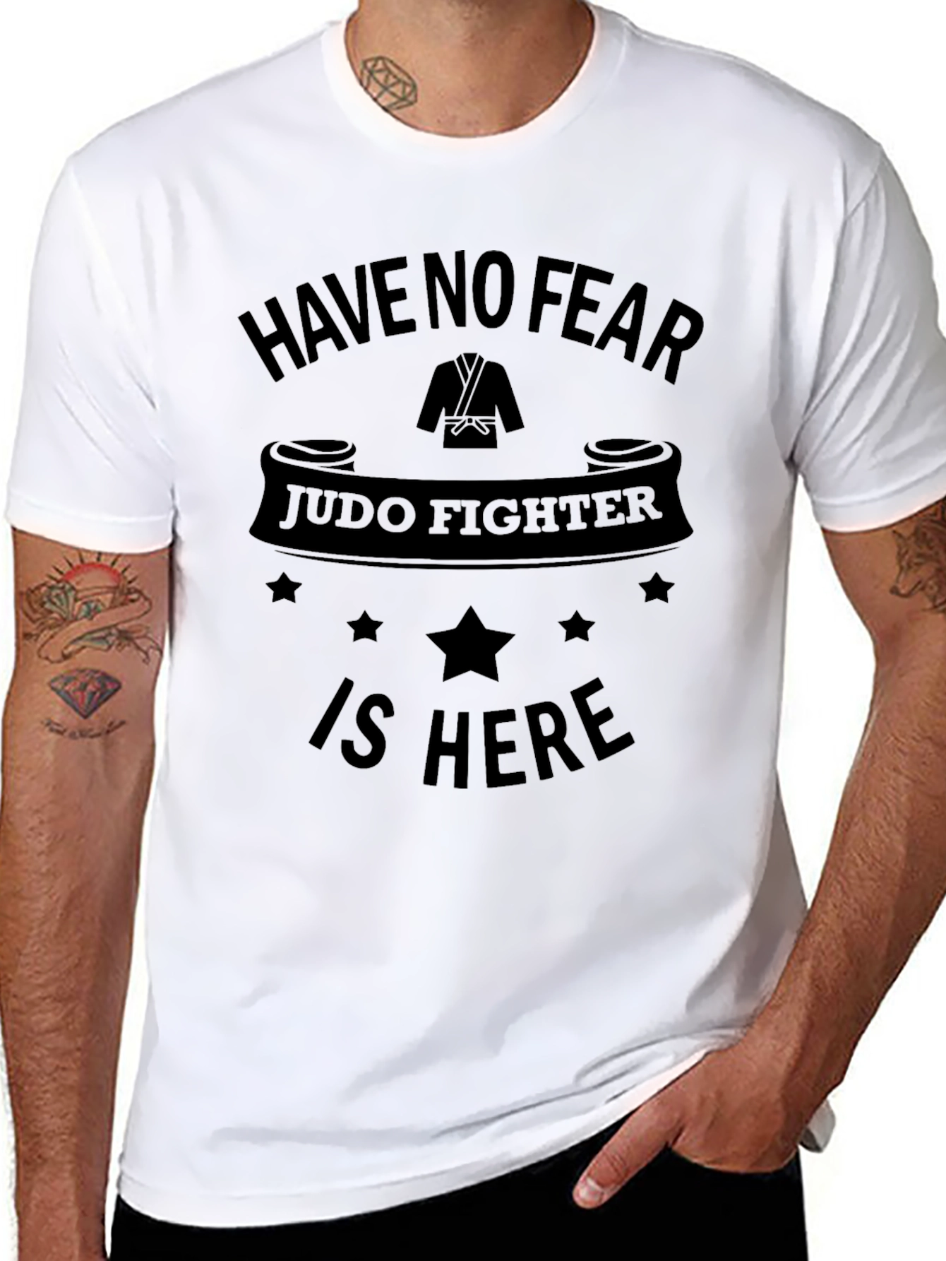 Judo Fighter Graphic Tee - Black T-Shirt
