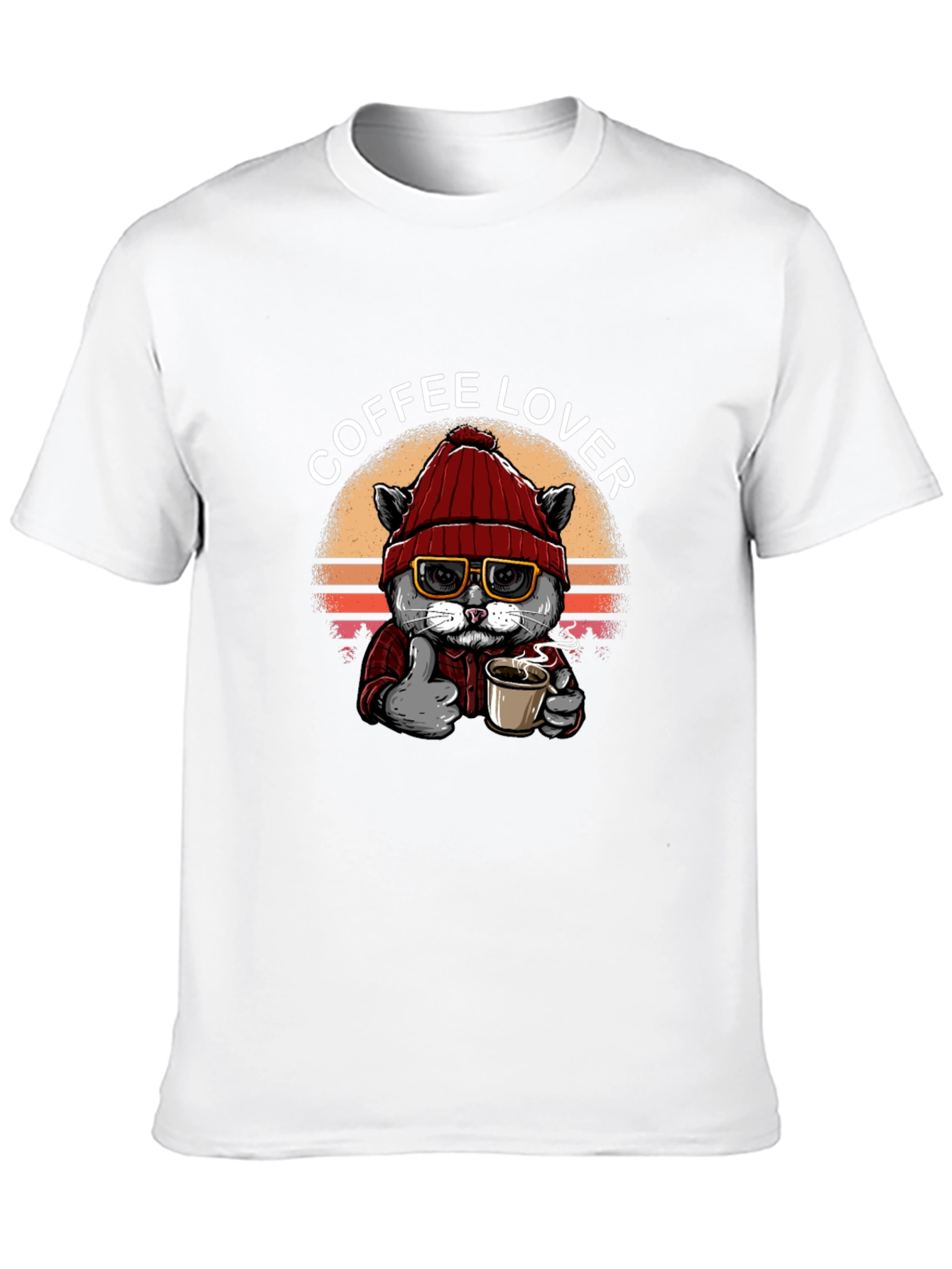 Coffee Lover Cat Graphic Tee