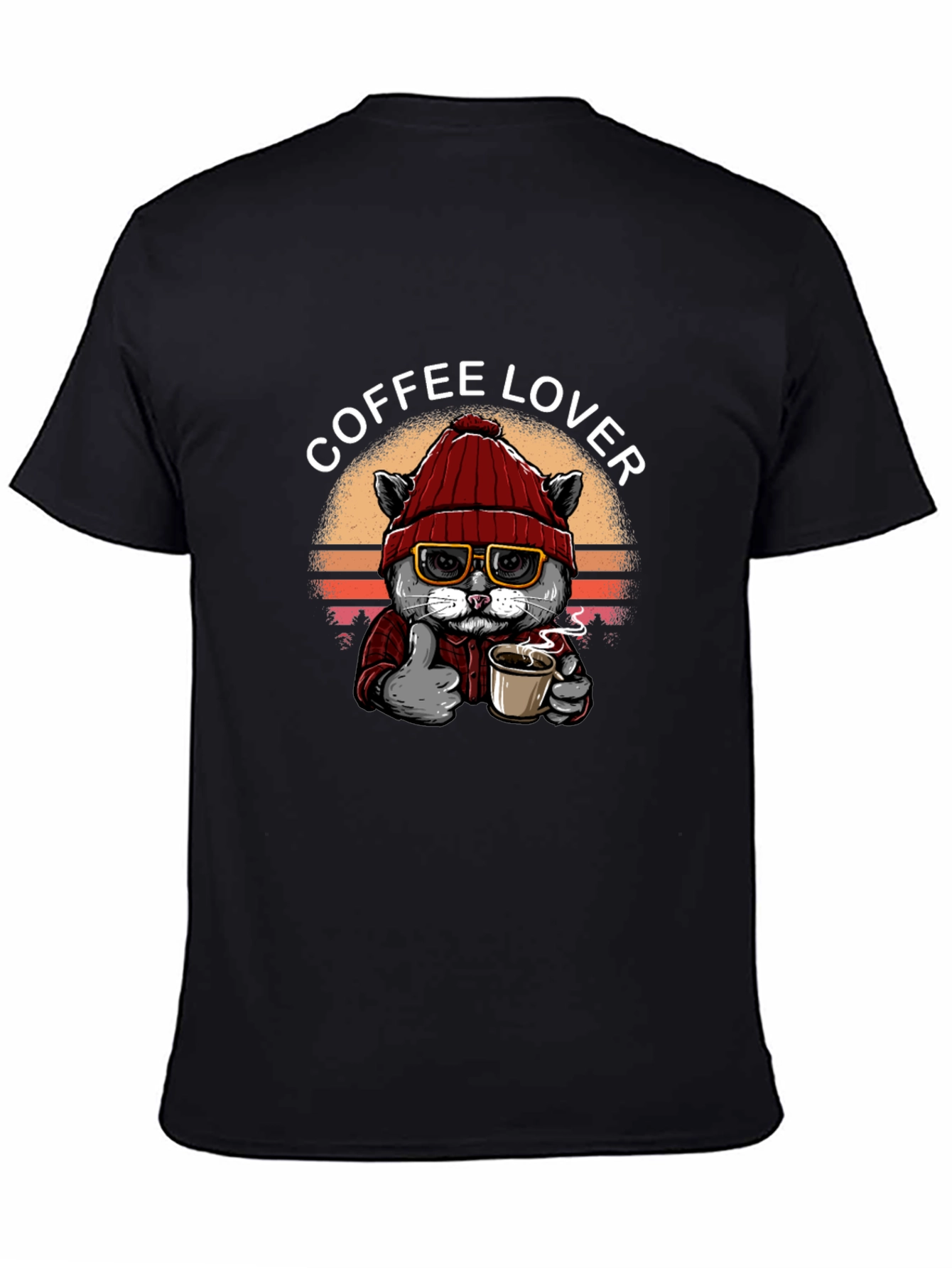 Coffee Lover Cat Graphic Tee
