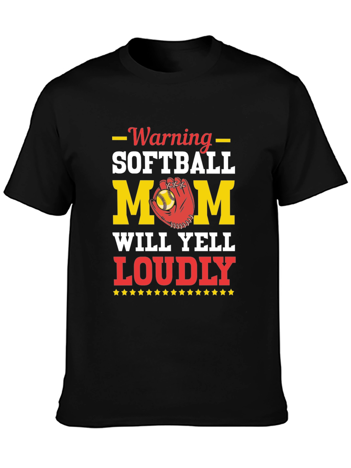 Warning Softball Mom Graphic Tee