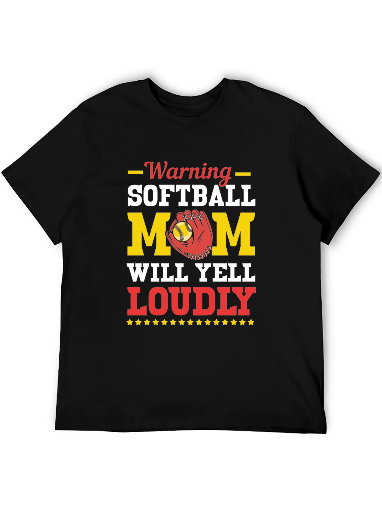Warning Softball Mom Graphic Tee