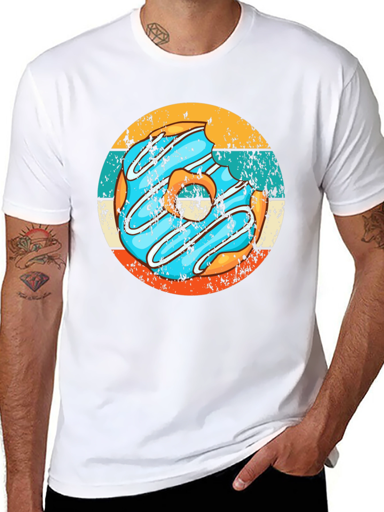 Retro Donut T-Shirt - Bite Me Design