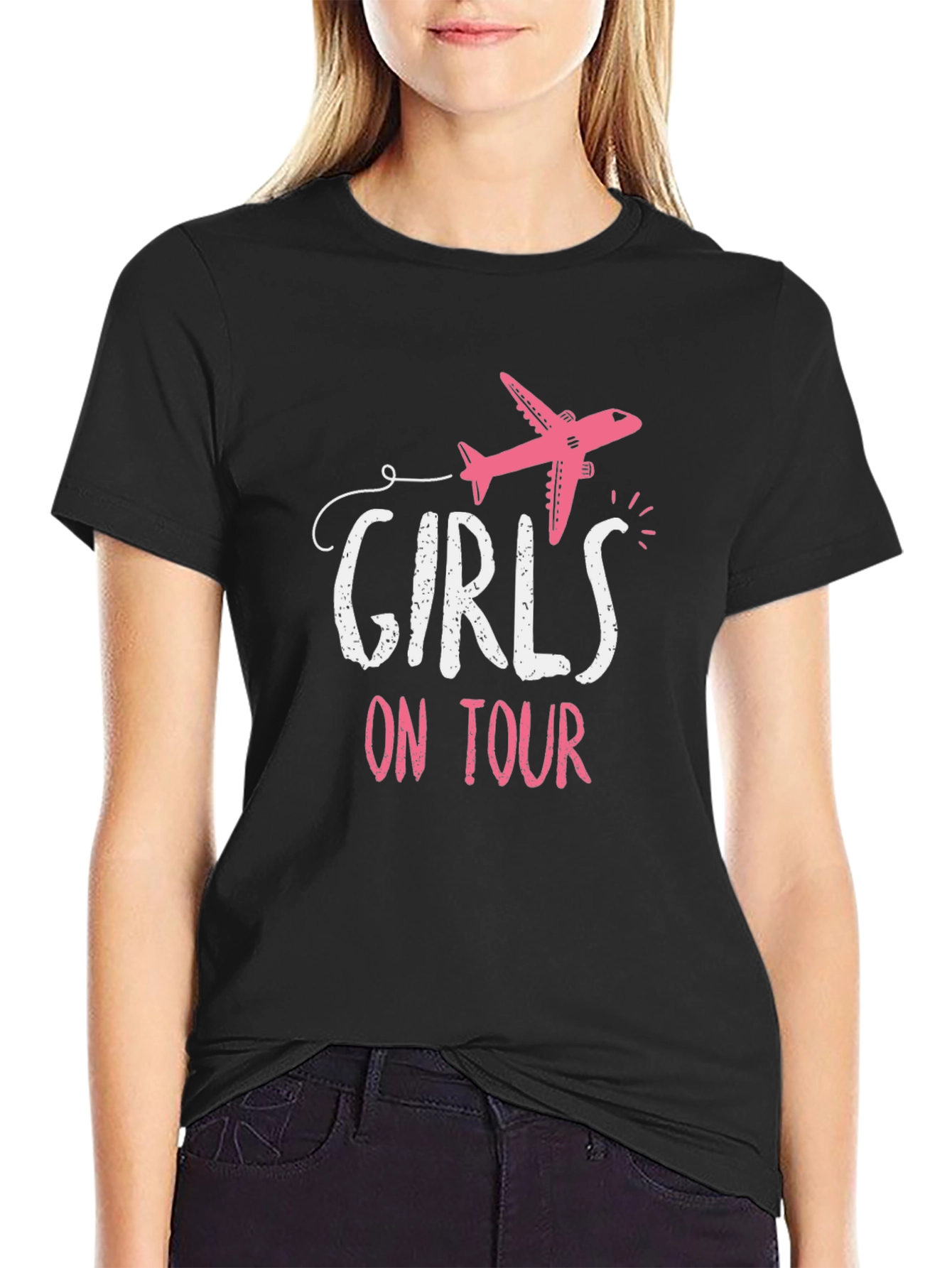 Girls On Tour T-Shirt - Airplane Graphic Tee