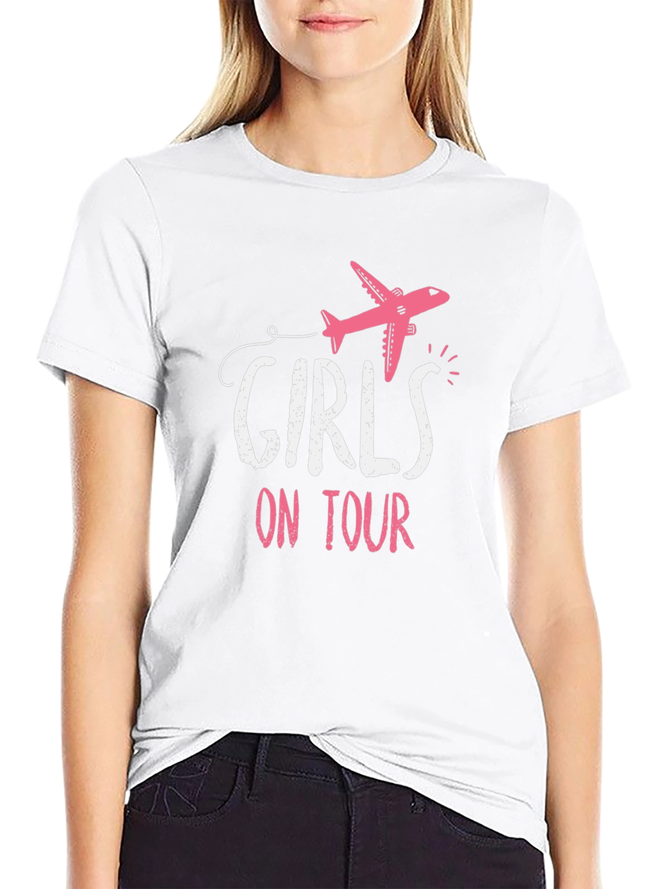 Girls On Tour T-Shirt - Airplane Graphic Tee