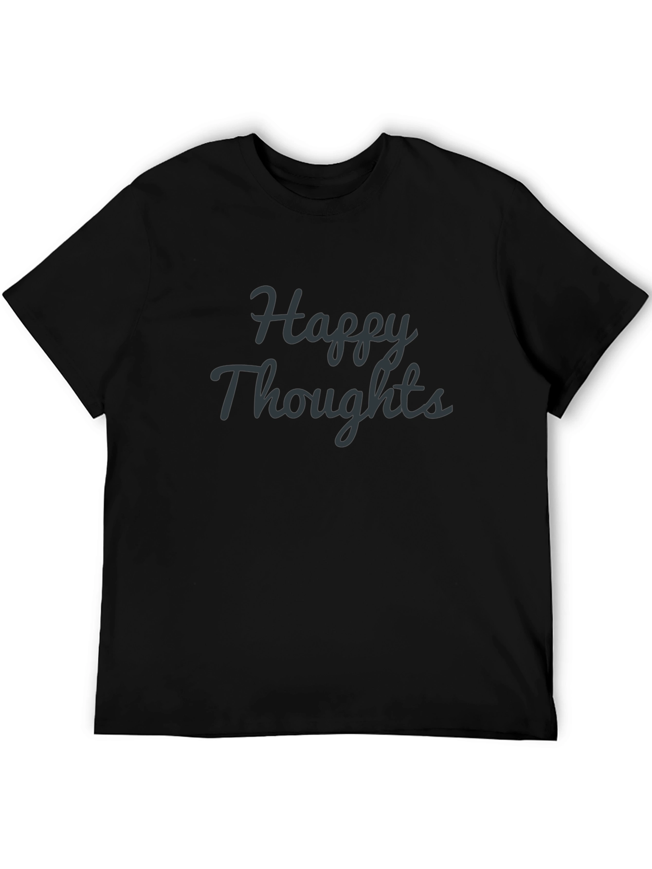 Happy Thoughts Black Graphic Tee Shirt