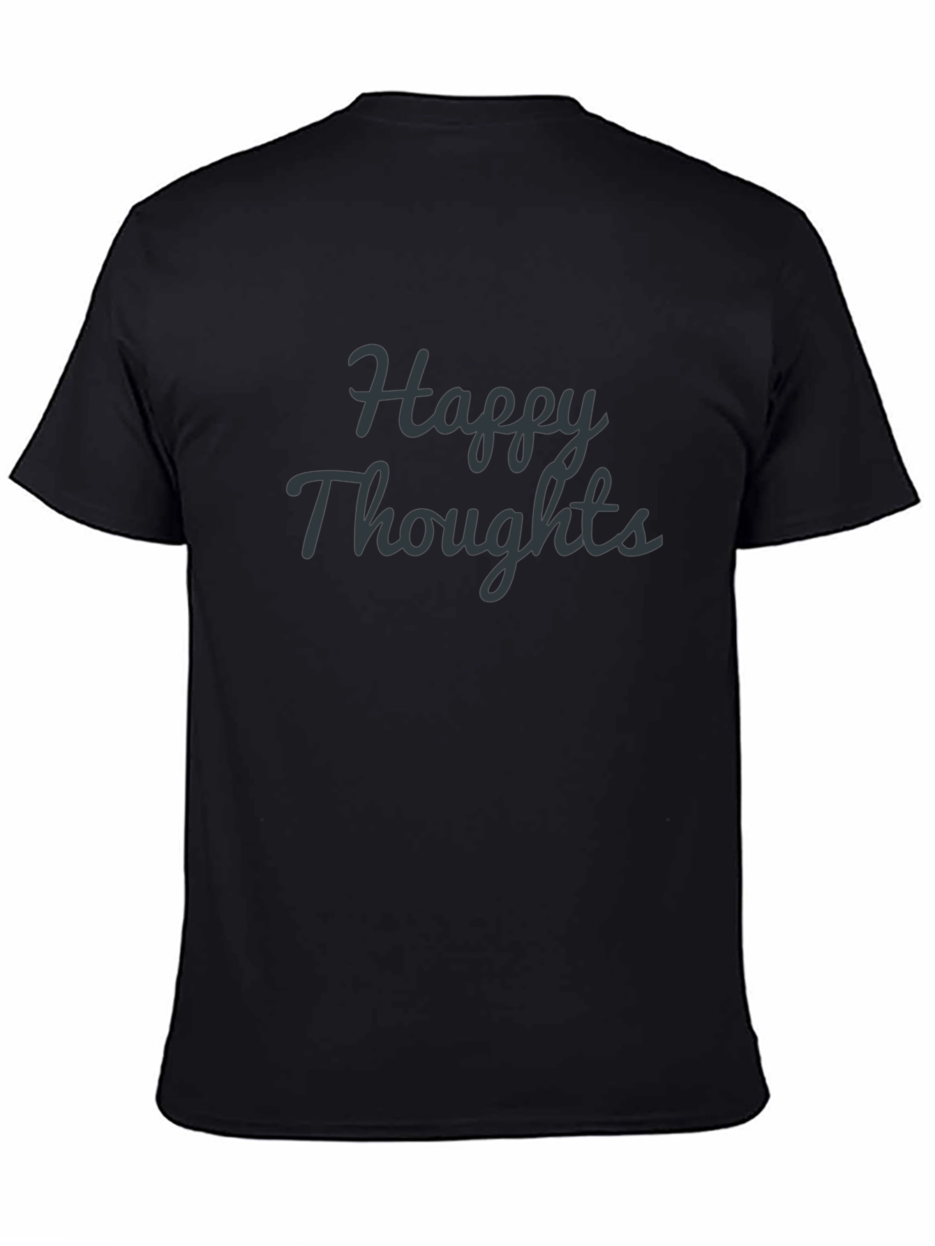 Happy Thoughts Black Graphic Tee Shirt