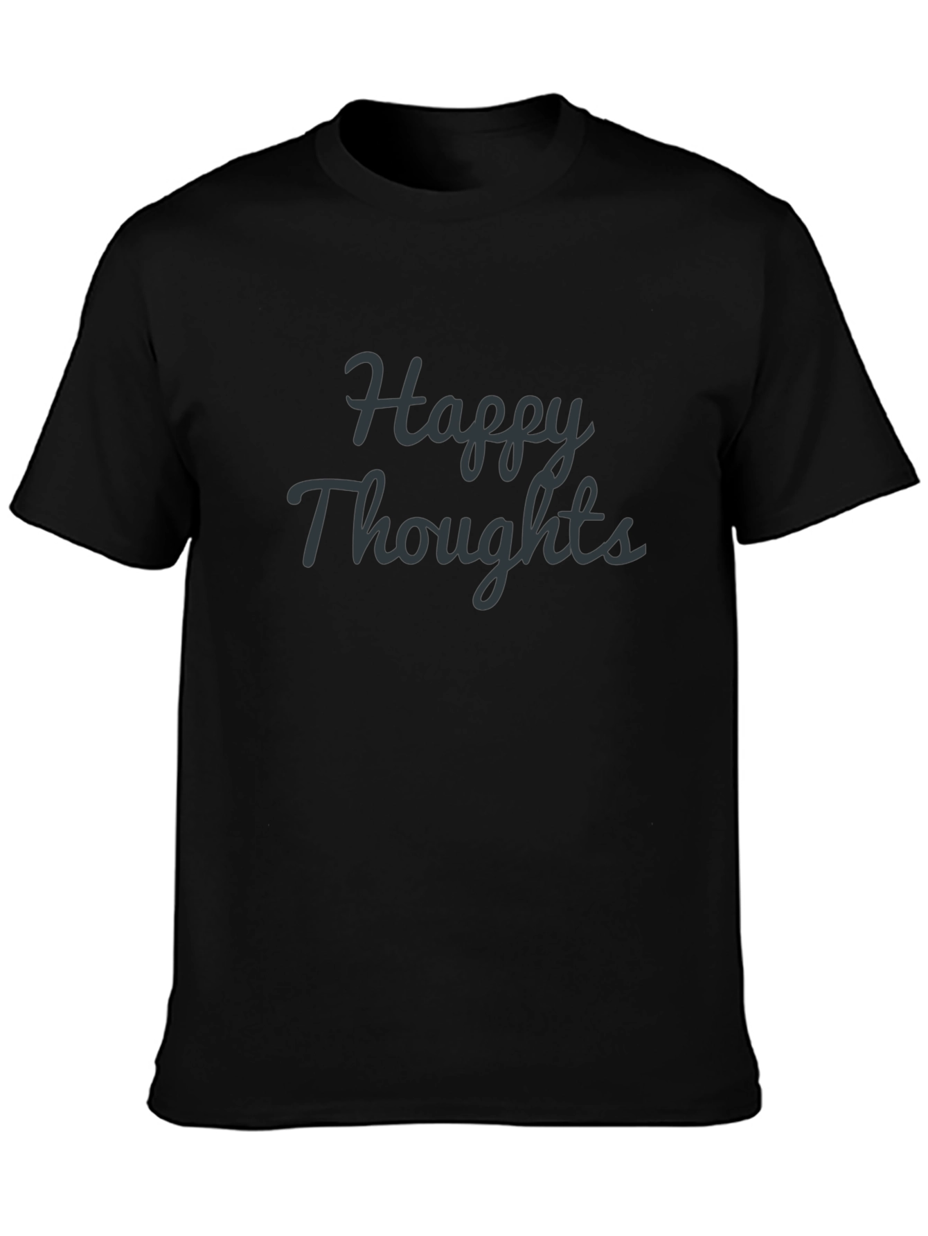 Happy Thoughts Black Graphic Tee Shirt