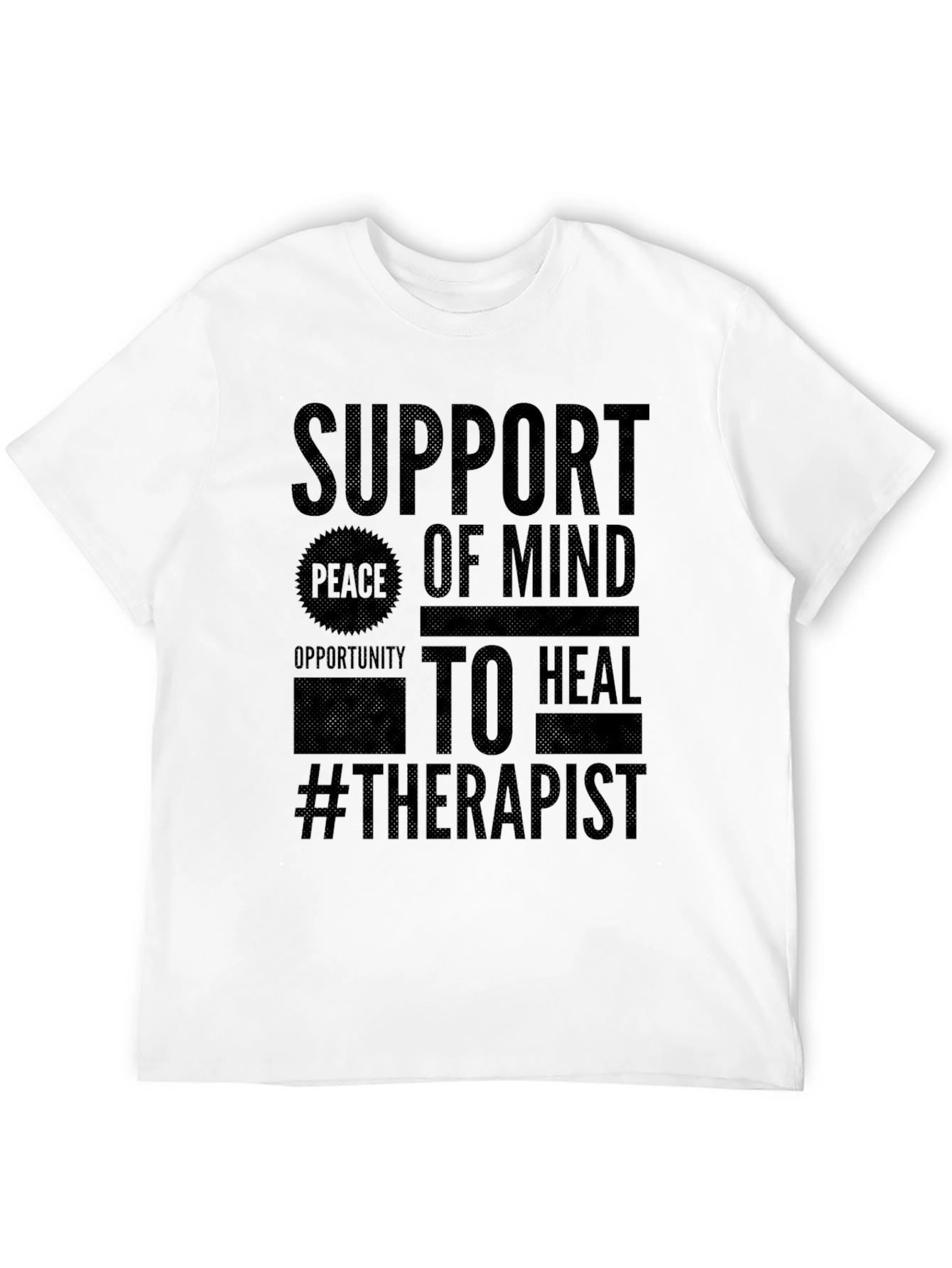 Support Therapist Black Graphic Tee