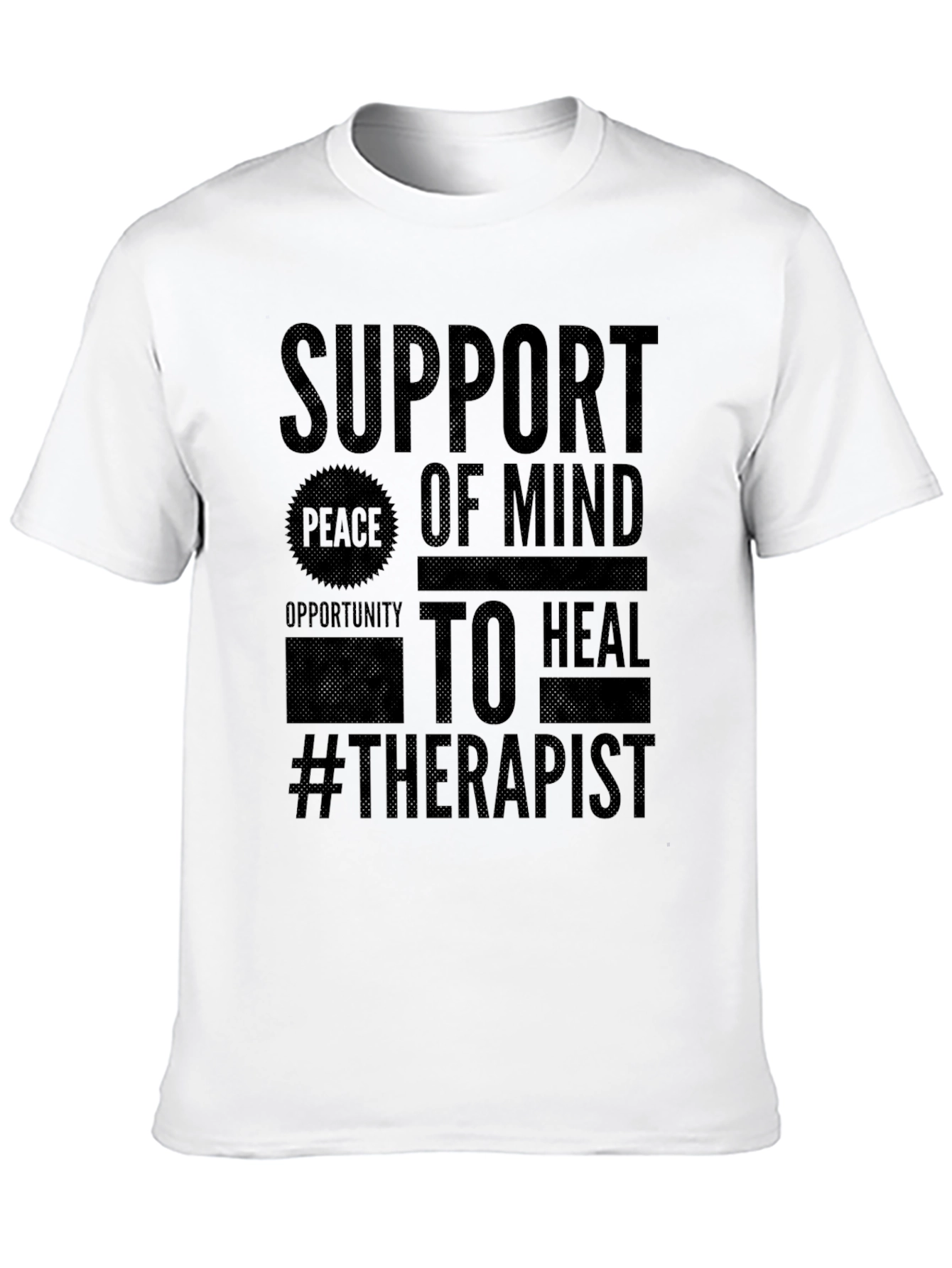 Support Therapist Black Graphic Tee