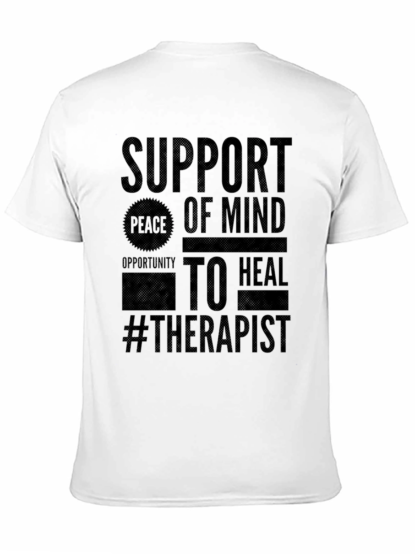 Support Therapist Black Graphic Tee