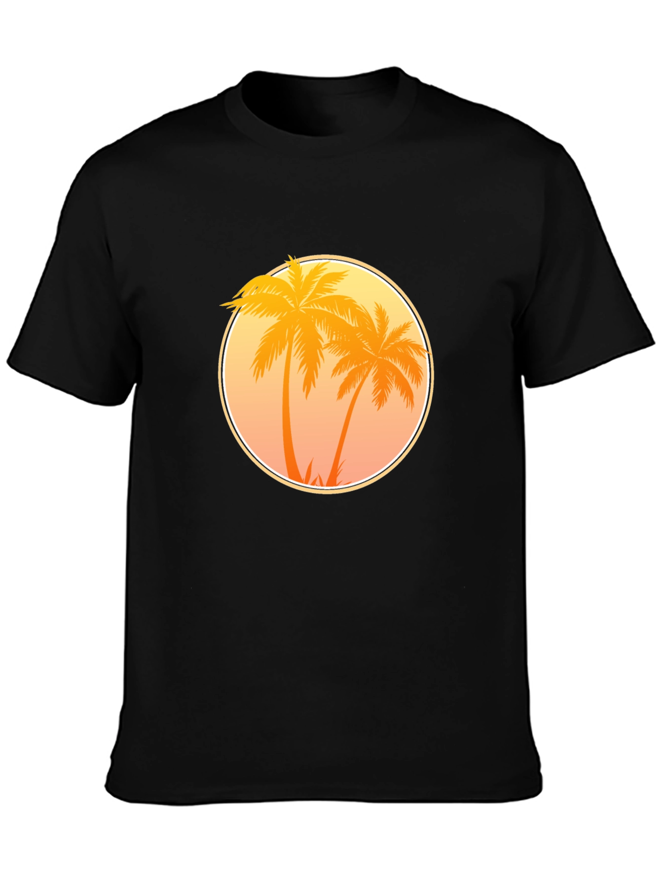 Sunset Palm Tree Graphic T-Shirt