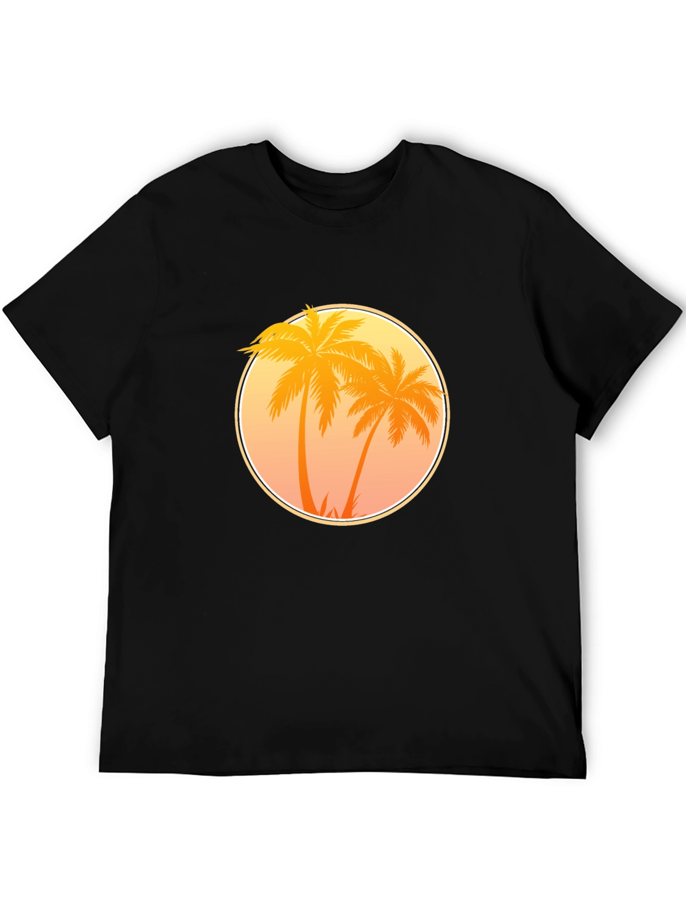 Sunset Palm Tree Graphic T-Shirt