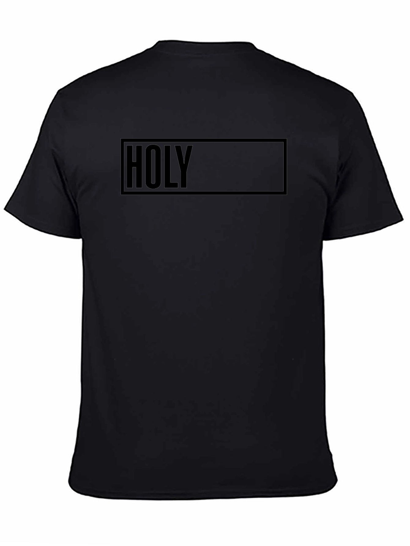 Mens Black HOLY Graphic T-Shirt